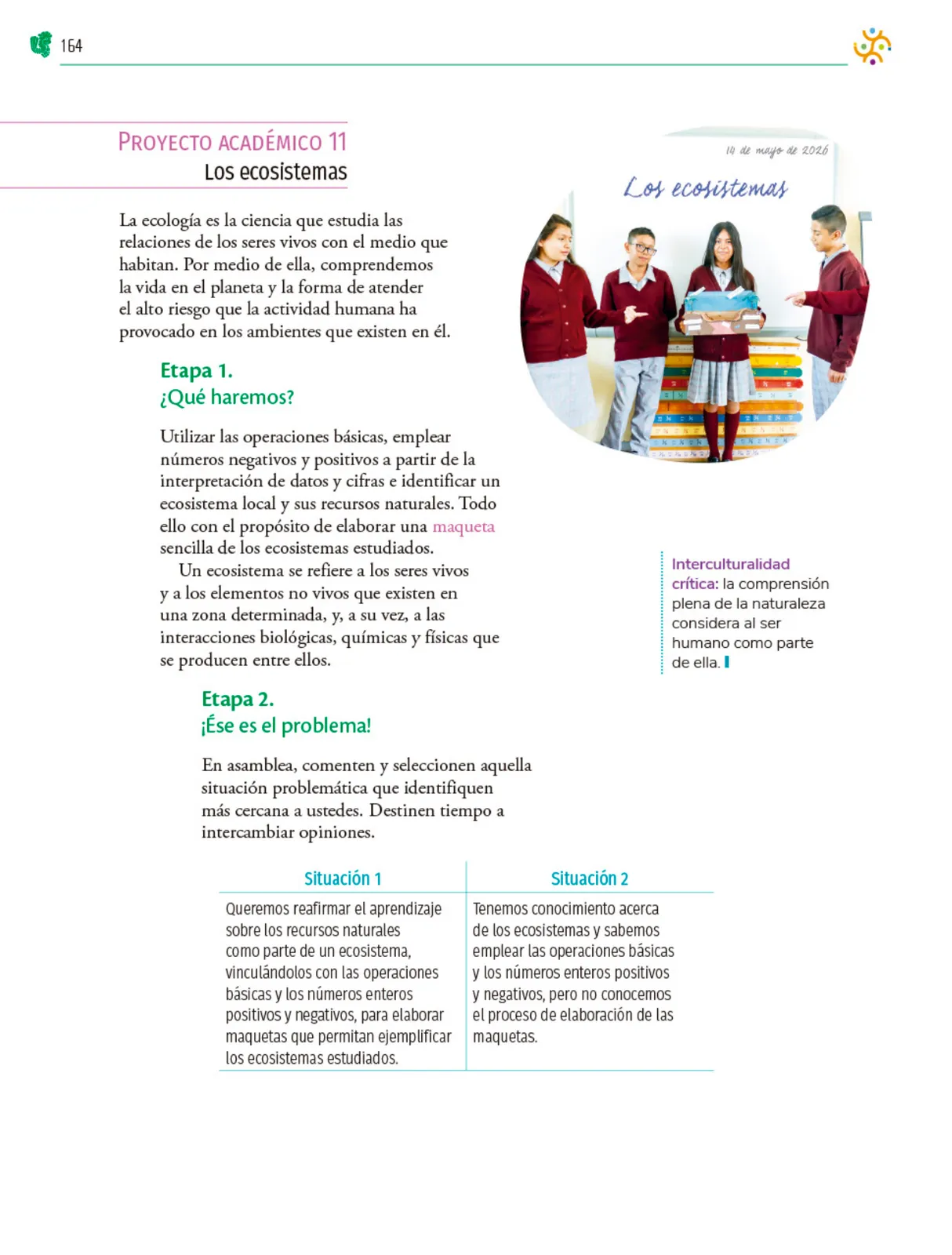 Página 165 de Colección Ximhai. Nuestro libro de Proyectos. Tomo I. Libro de Educación Telesecundaria Grado 1° Ciclo Escolar 2025 - 2026