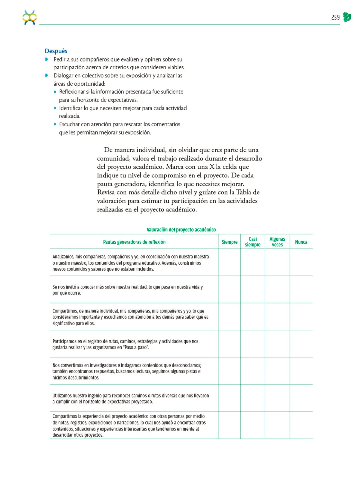 Miniatura página 260 de Colección Nanahuatzin. Nuestro libro de Proyectos. Tomo I.   Libro de Educación Telesecundaria Grado 3°  Ciclo Escolar 2025 - 2026