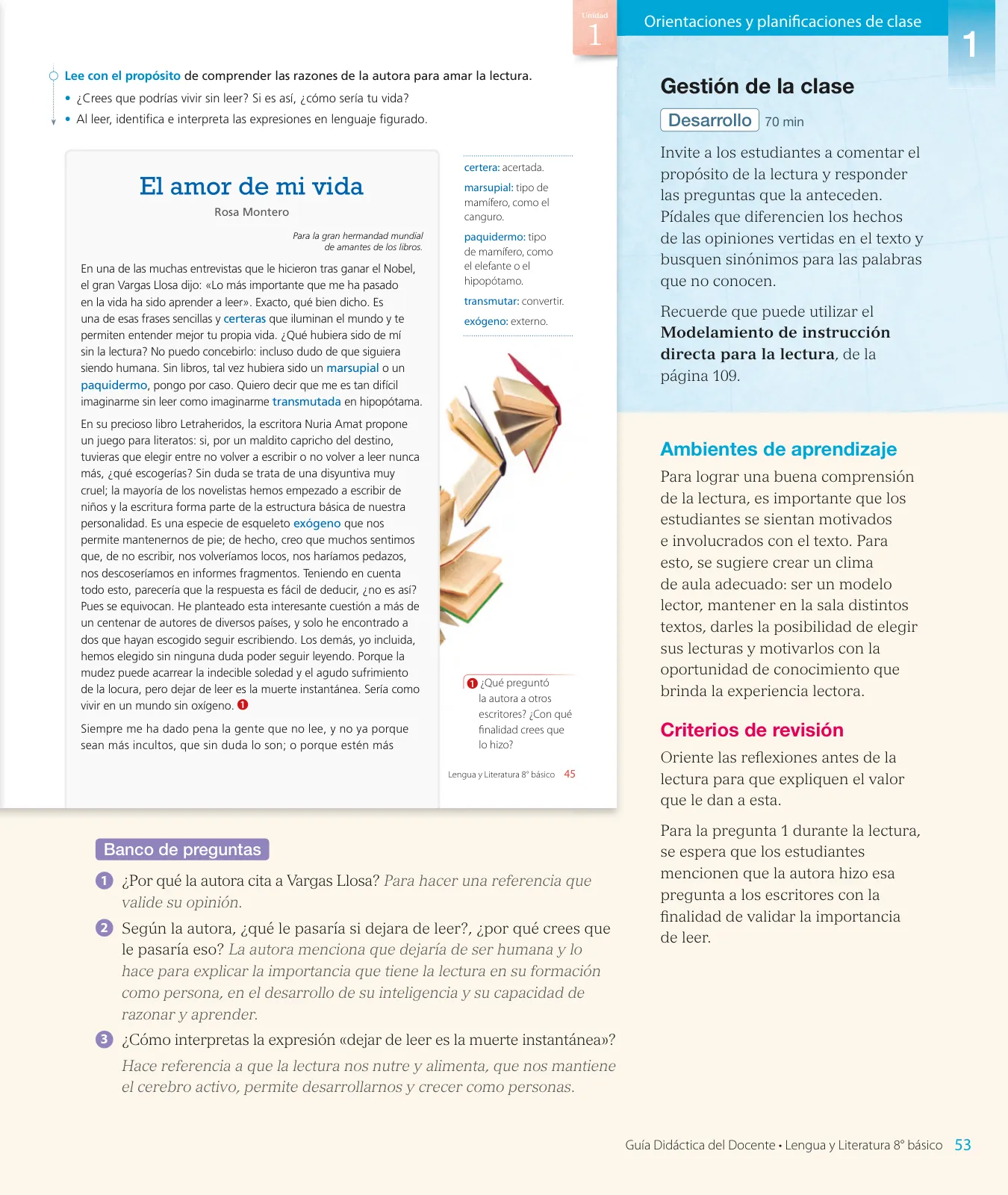 Página 55 de Lengua y Literatura – Octavo Básico | Texto del Estudiante MINEDUC – Descargar PDF · 2024