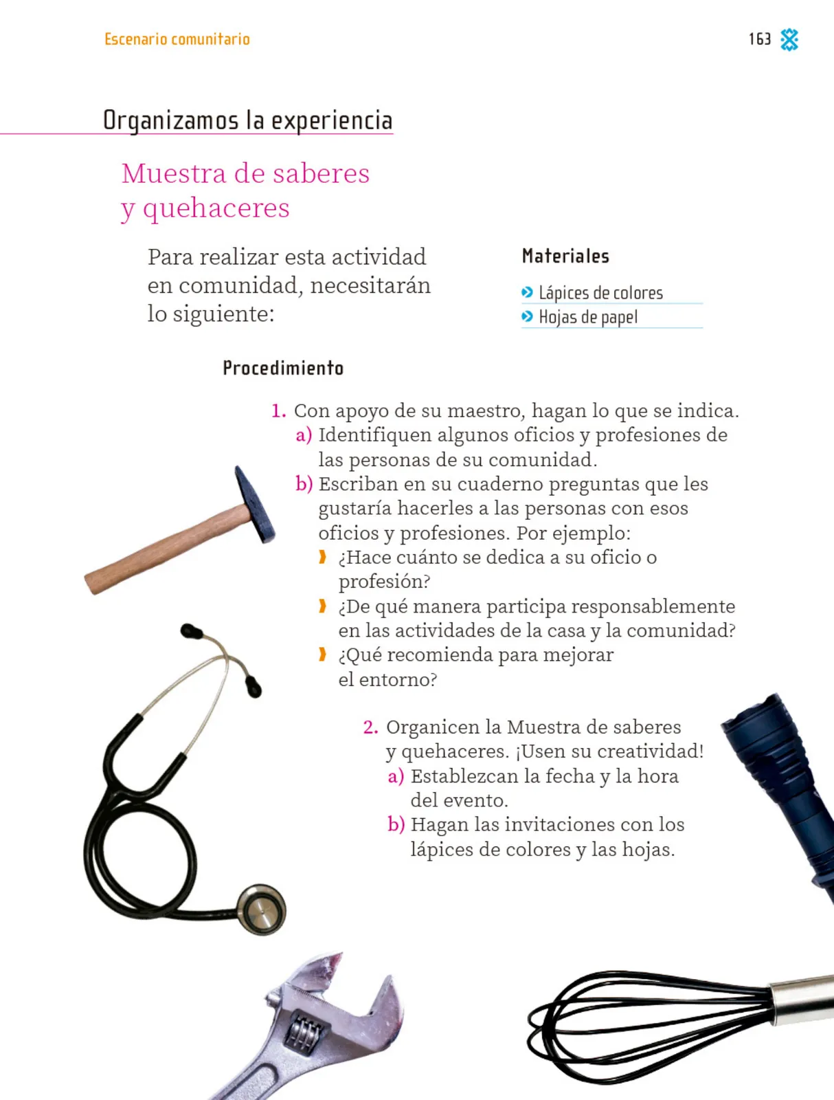 Miniatura página 164 de Proyectos Comunitarios.   Libro de Educación Primaria Grado 1°  Ciclo Escolar 2025 - 2026