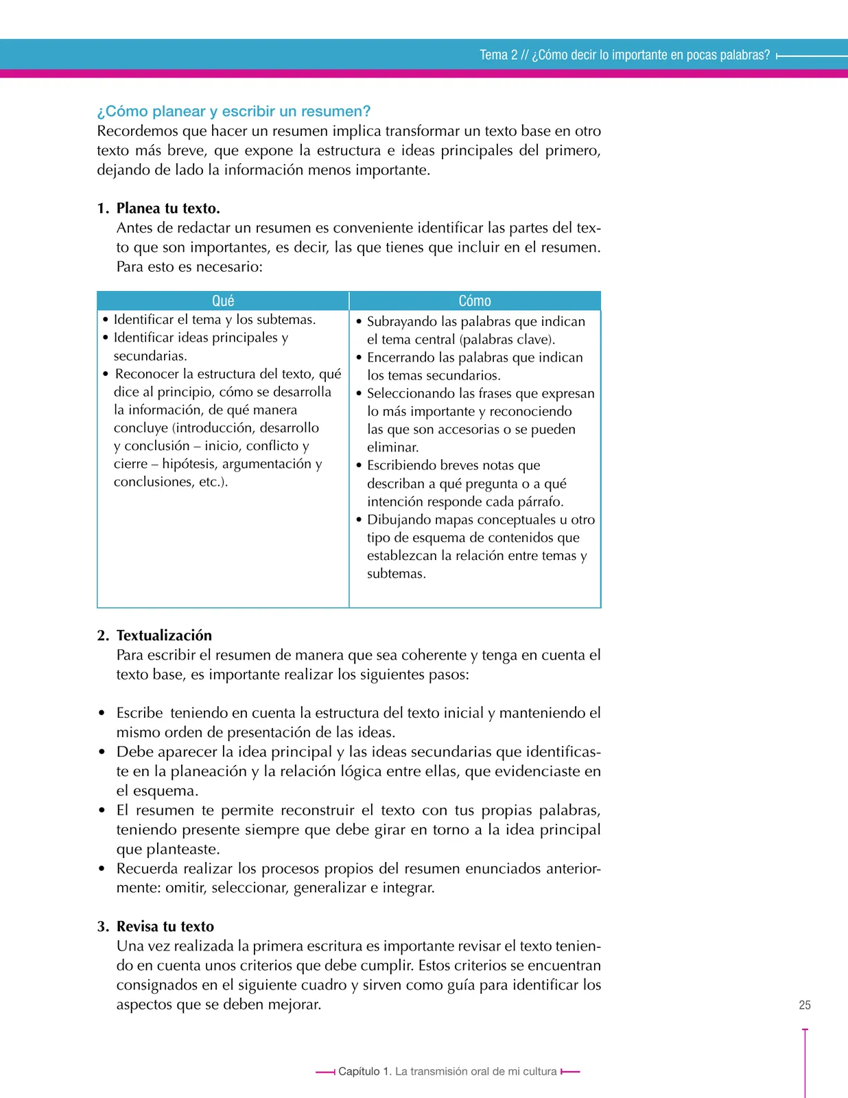 Página 25 de Lenguaje 9° · Secundaria Activa