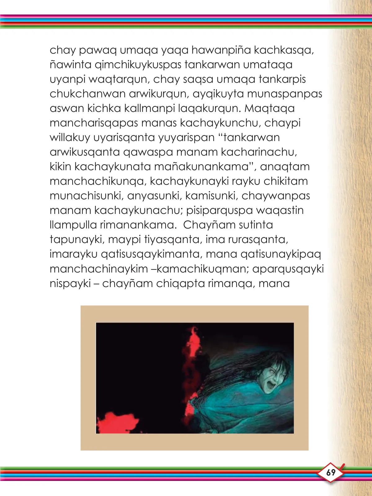Página 71 de Willakuykuna maytu - Chanka Literatura 2 - 2° Secundaria - Quechua chanka · 2023