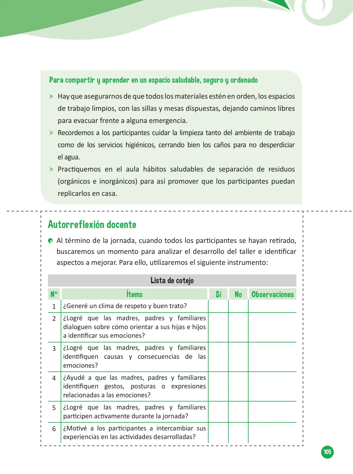 Miniatura página 107 de Guía para el trabajo docente con las familias del ciclo V de Primaria · 2016