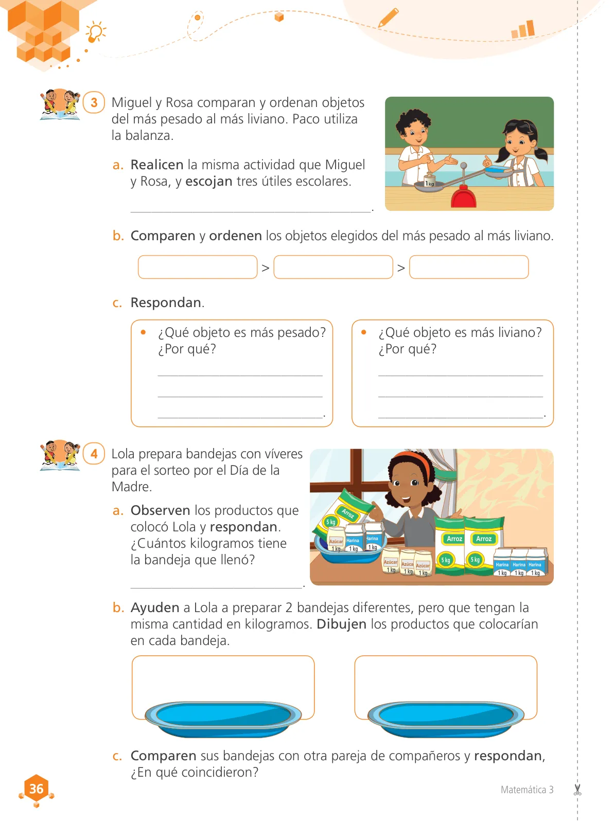 Miniatura página 38 de Matemática 3 : cuaderno de trabajo para tercer grado de Educación Primaria 2019 · 2019