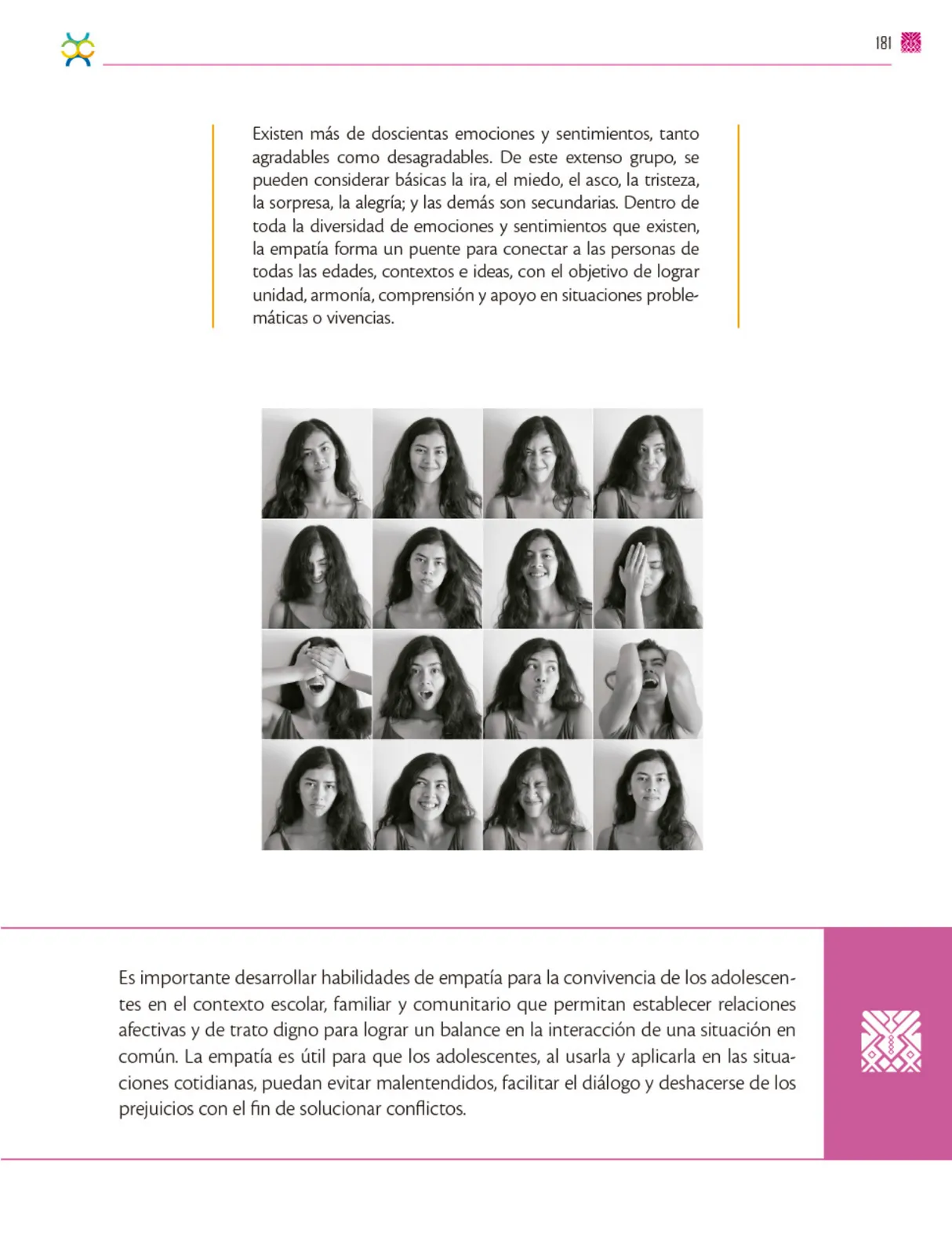 Página 182 de Colección Ximhai. De lo humano y lo comunitario.   Libro de Educación Secundaria Grado 1°  Ciclo Escolar 2025 - 2026