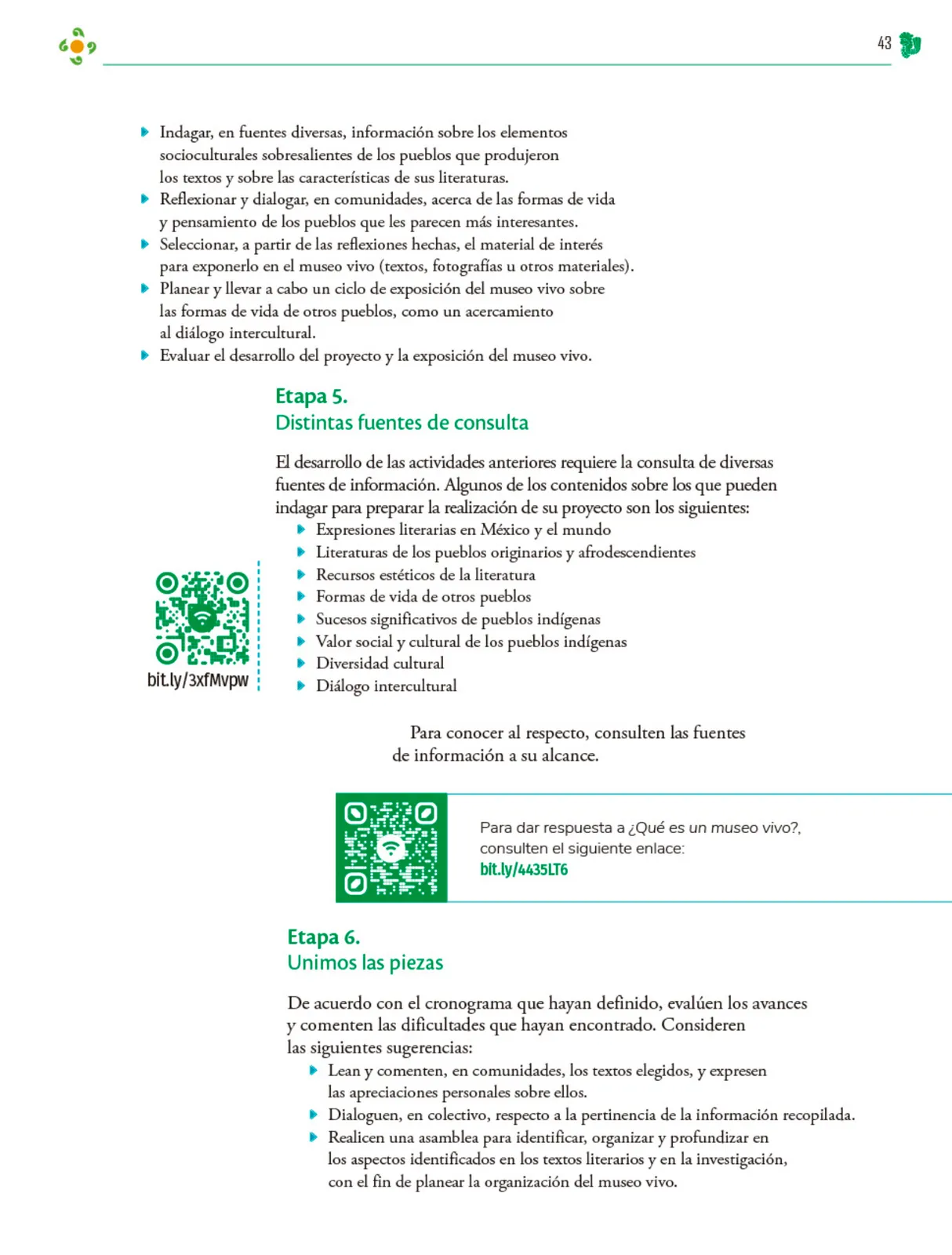 Página 44 de Colección Sk´asolil. Nuestro libro de Proyectos. Tomo II. Libro de Educación Telesecundaria Grado 2° Ciclo Escolar 2025 - 2026