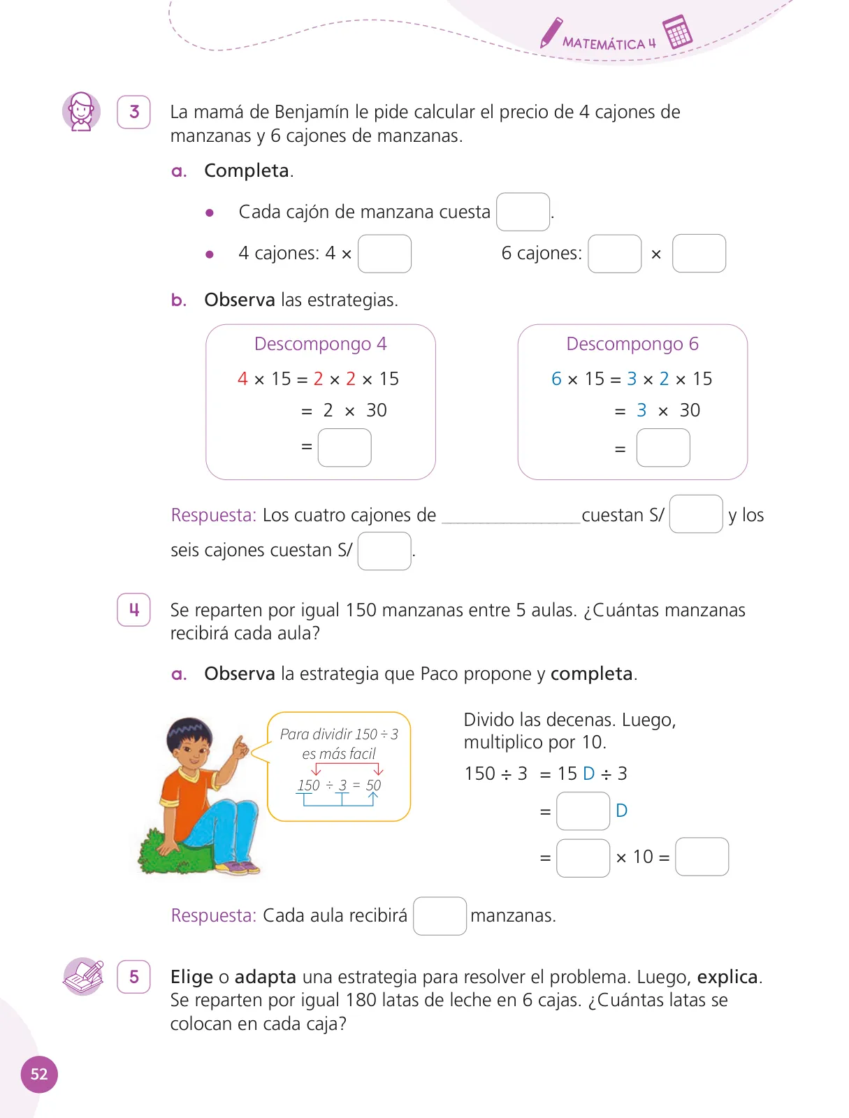 Miniatura página 54 de Cuadernillo de Matemática 4, cuarto grado de Primaria · 2023