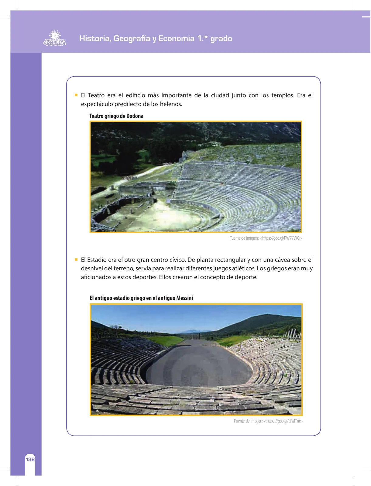 Miniatura página 136 de Historia, Geografía y Economía 1 : cuaderno de reforzamiento pedagógico - JEC · 2016