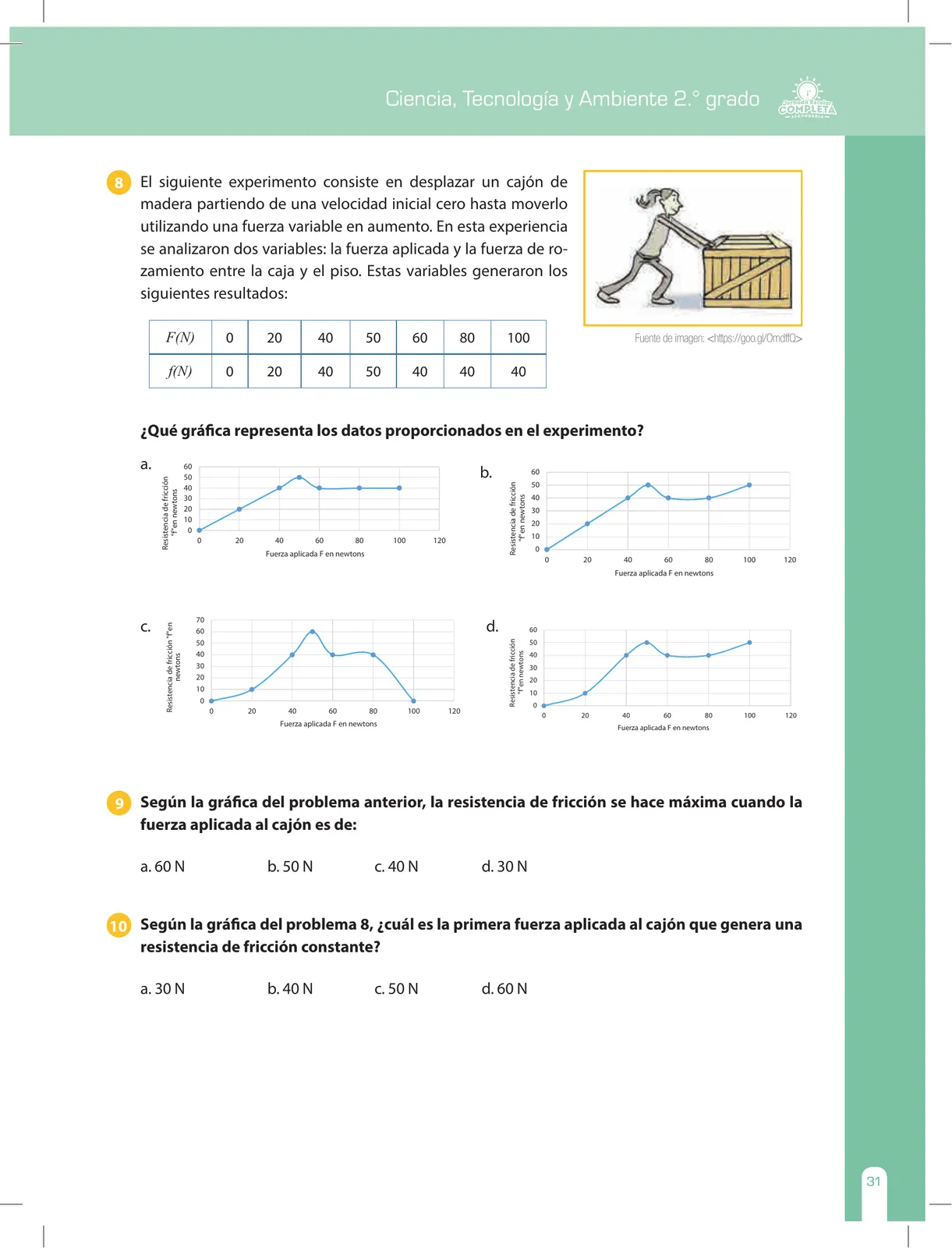 Página 31 de Ciencia, Tecnología y Ambiente 2 : cuaderno de reforzamiento pedagógico - JEC · 2016