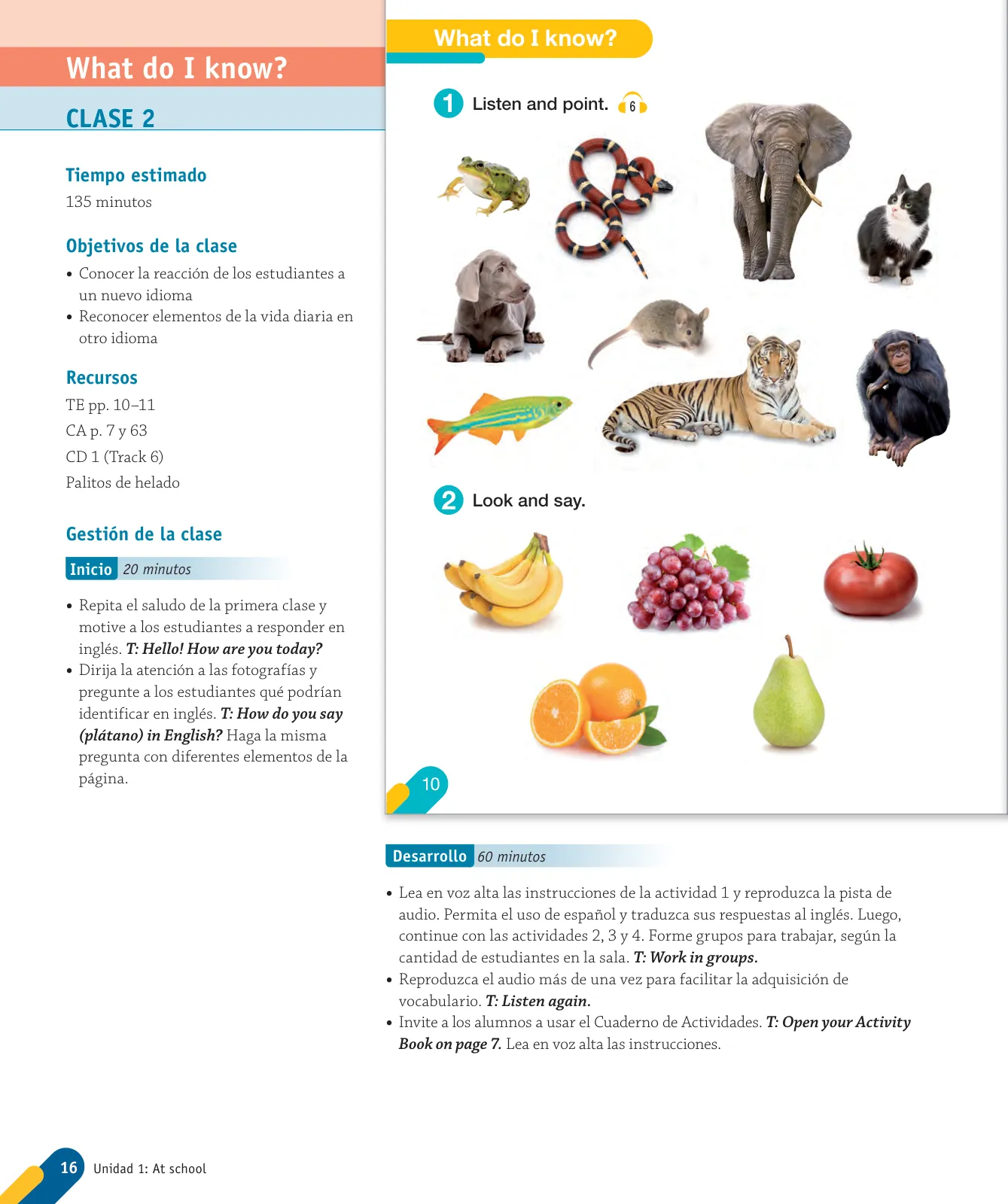 Página 18 de Inglés – Primero Básico | Student’s Book MINEDUC – Descargar PDF · 2024