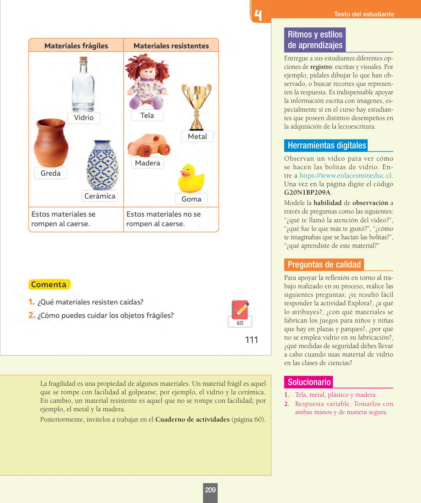 Página 18 de Ciencias Naturales – Primero Básico | Texto del Estudiante (MINEDUC) – Descargar PDF · 2024