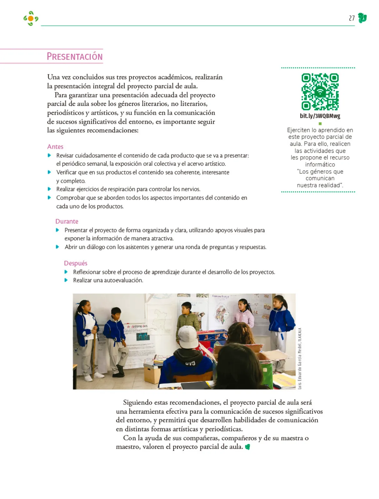Miniatura página 28 de Colección Ximhai. Nuestro libro de Proyectos.  Tomo III.  Libro de Educación Telesecundaria Grado 1°  Ciclo Escolar 2025 - 2026