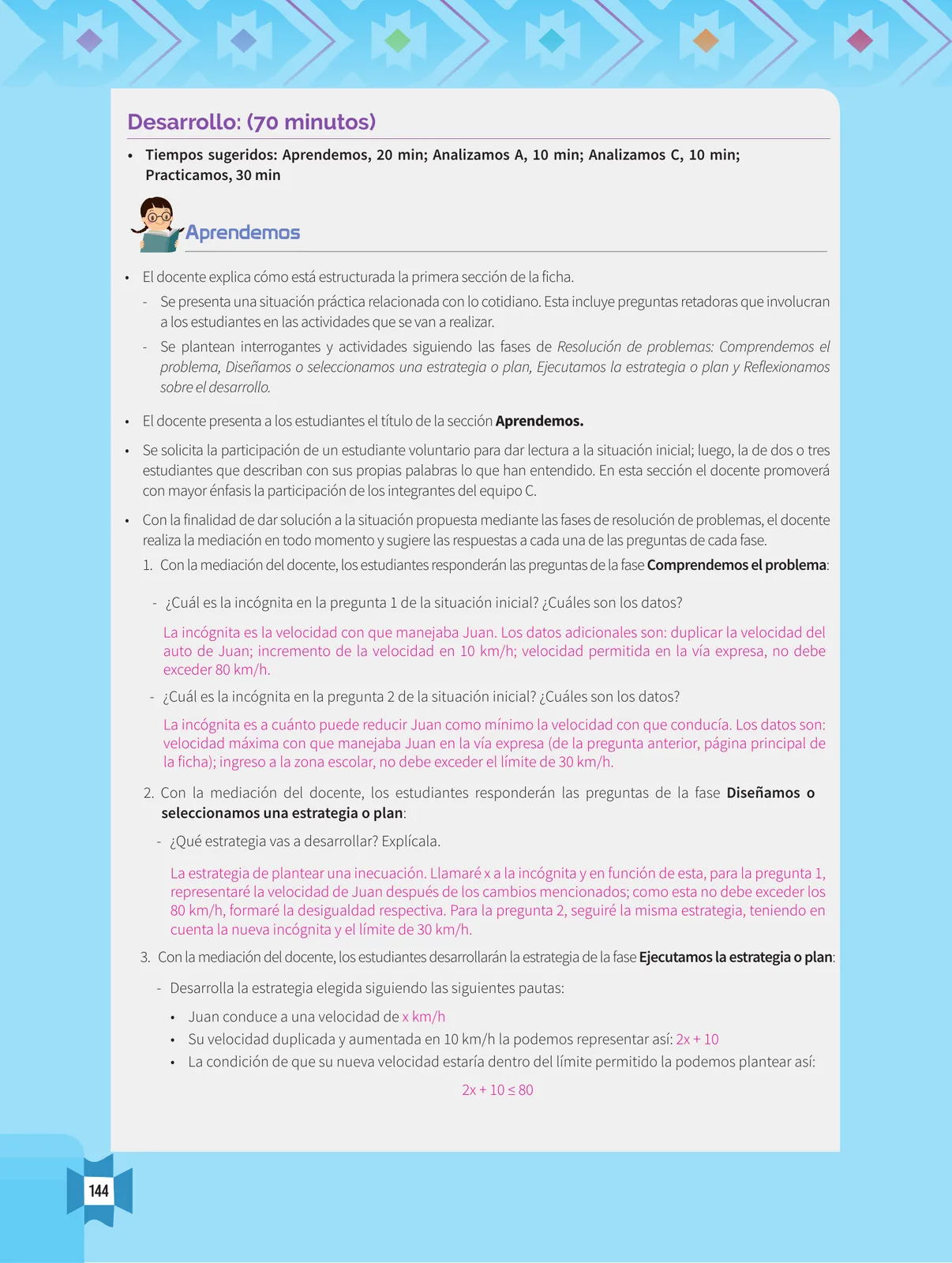 Página 146 de Resolvamos problemas 1 : manual para el docente 2018 · 2018