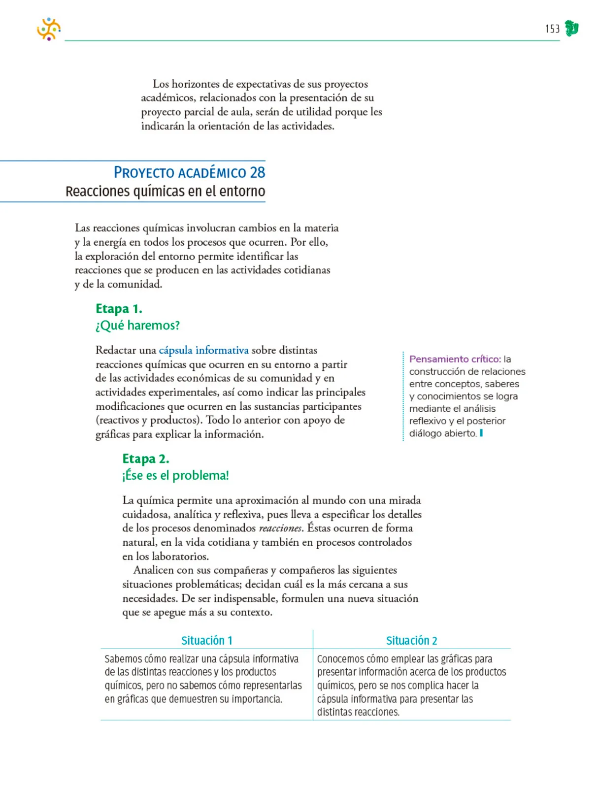 Miniatura página 154 de Colección Nanahuatzin. Nuestro libro de Proyectos.  Tomo II.  Libro de Educación Telesecundaria Grado 3°  Ciclo Escolar 2025 - 2026