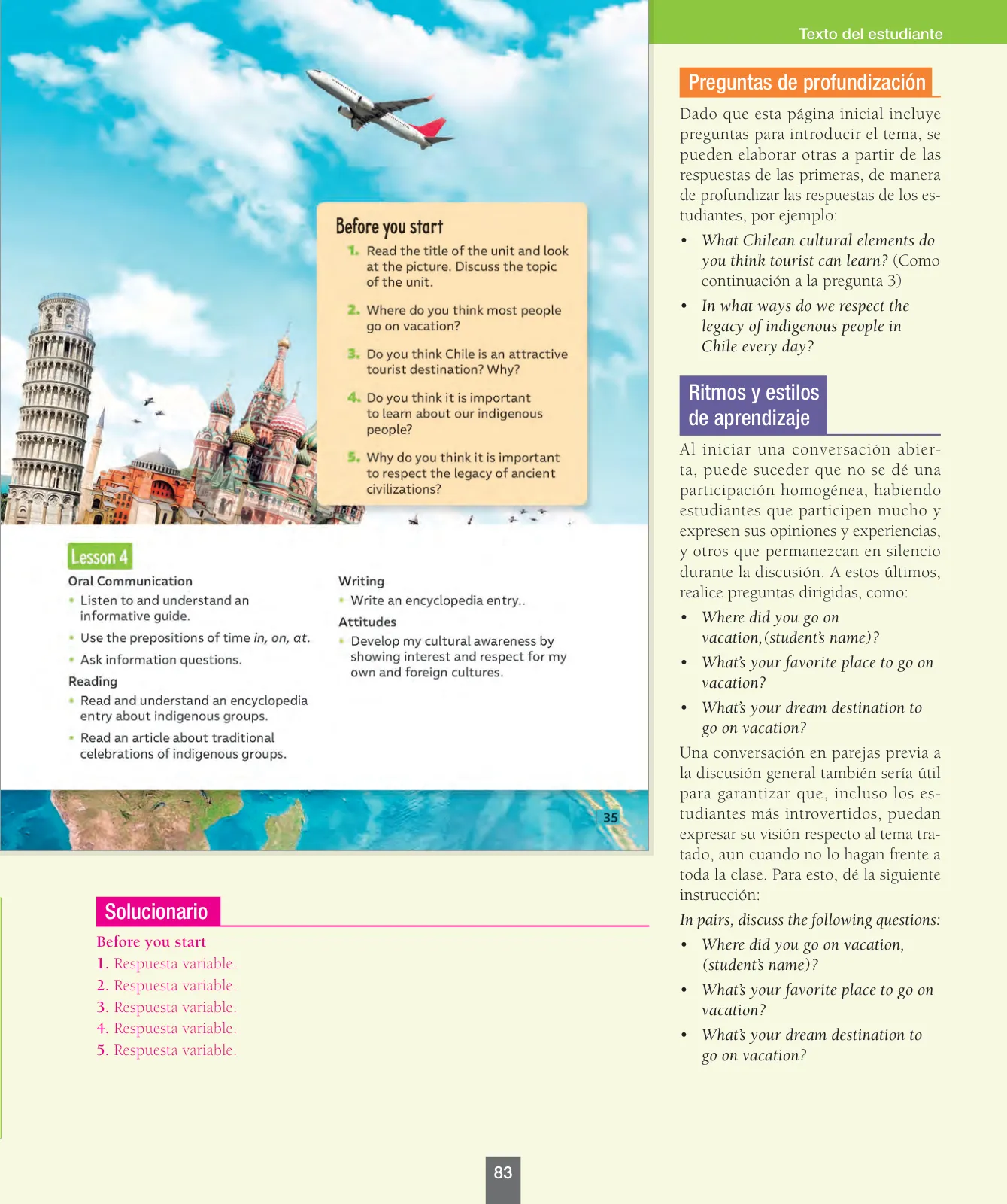 Página 84 de Inglés – Octavo Básico | Student’s Book MINEDUC – Descargar PDF · 2024