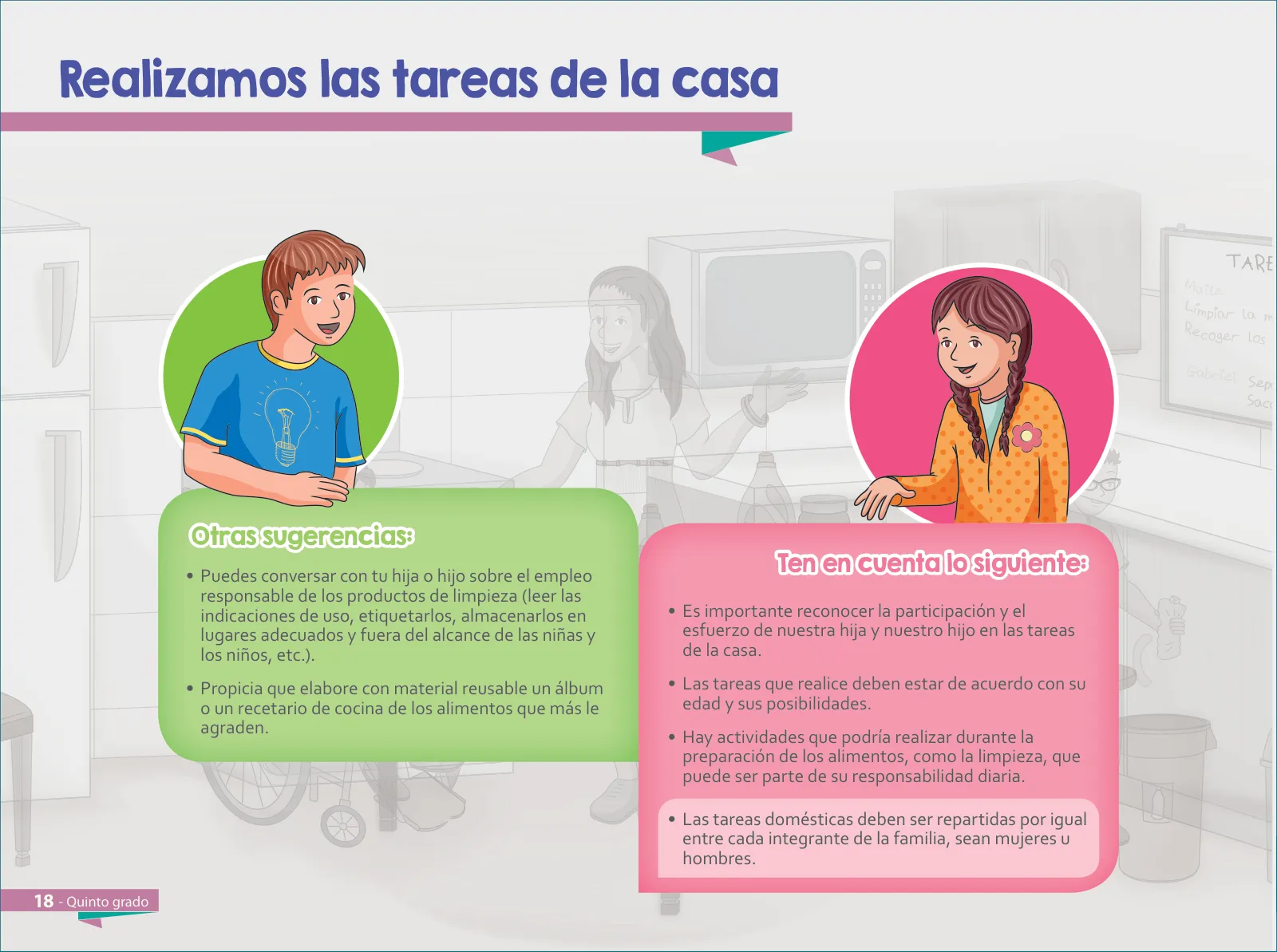Página 20 de Aprendemos juntos en familia : guía dirigida a madres y padres. Quinto grado de Educación Primaria · 2019