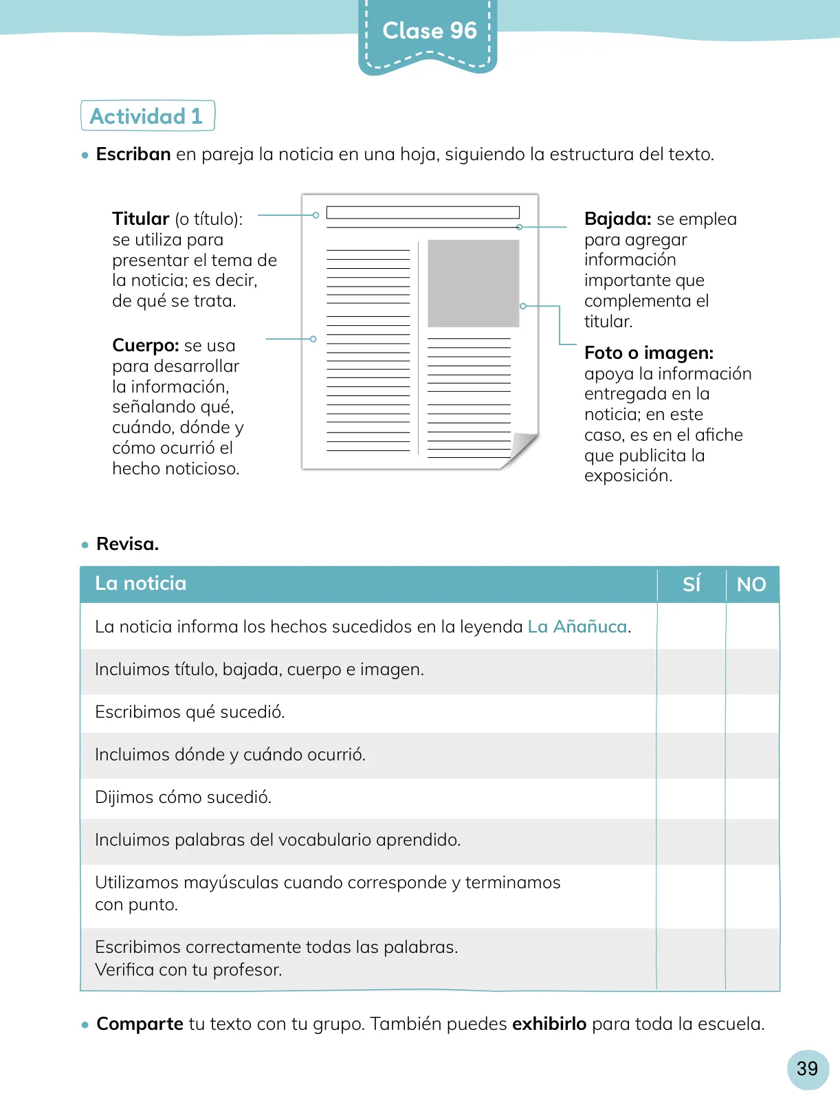 Página 40 de Lenguaje y Comunicación – Cuarto Básico | Texto del Estudiante MINEDUC – Descargar PDF · 2024