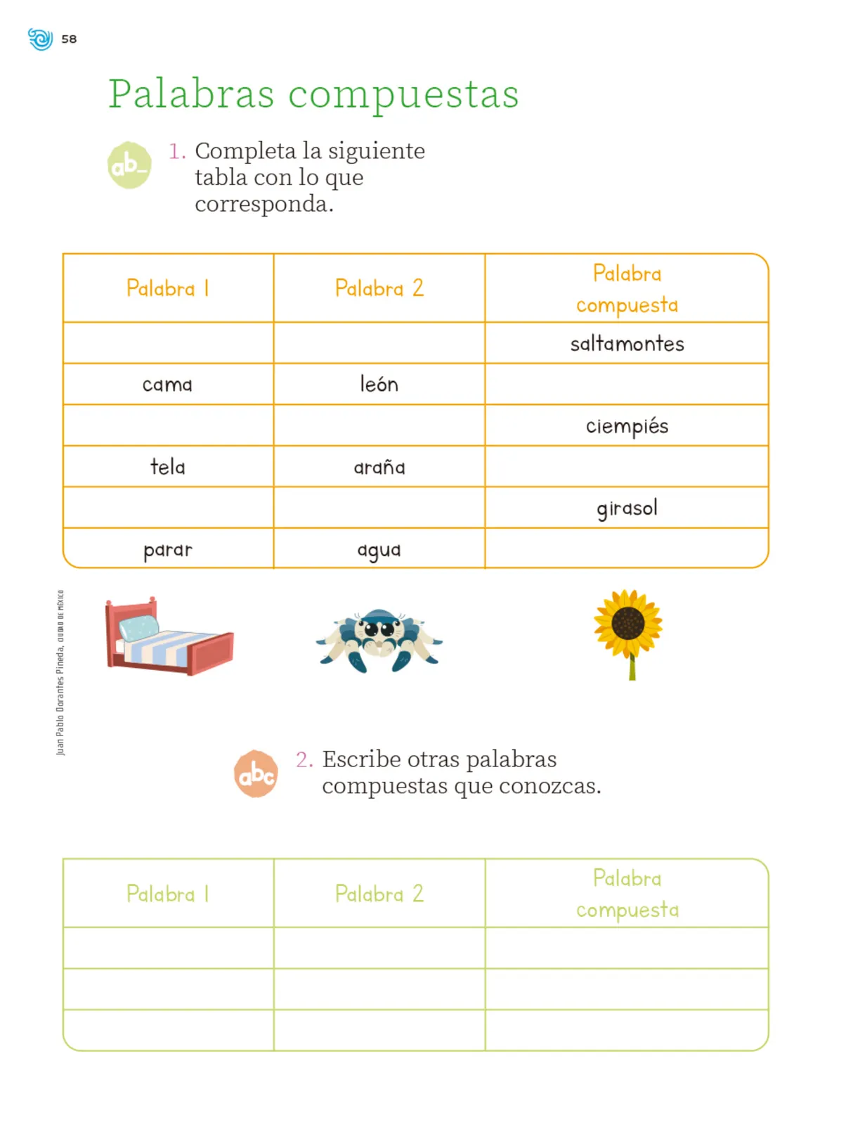 Página 59 de Múltiples lenguajes. Trazos y palabras.   Libro de Educación Primaria Grado 2°  Ciclo Escolar 2025 - 2026