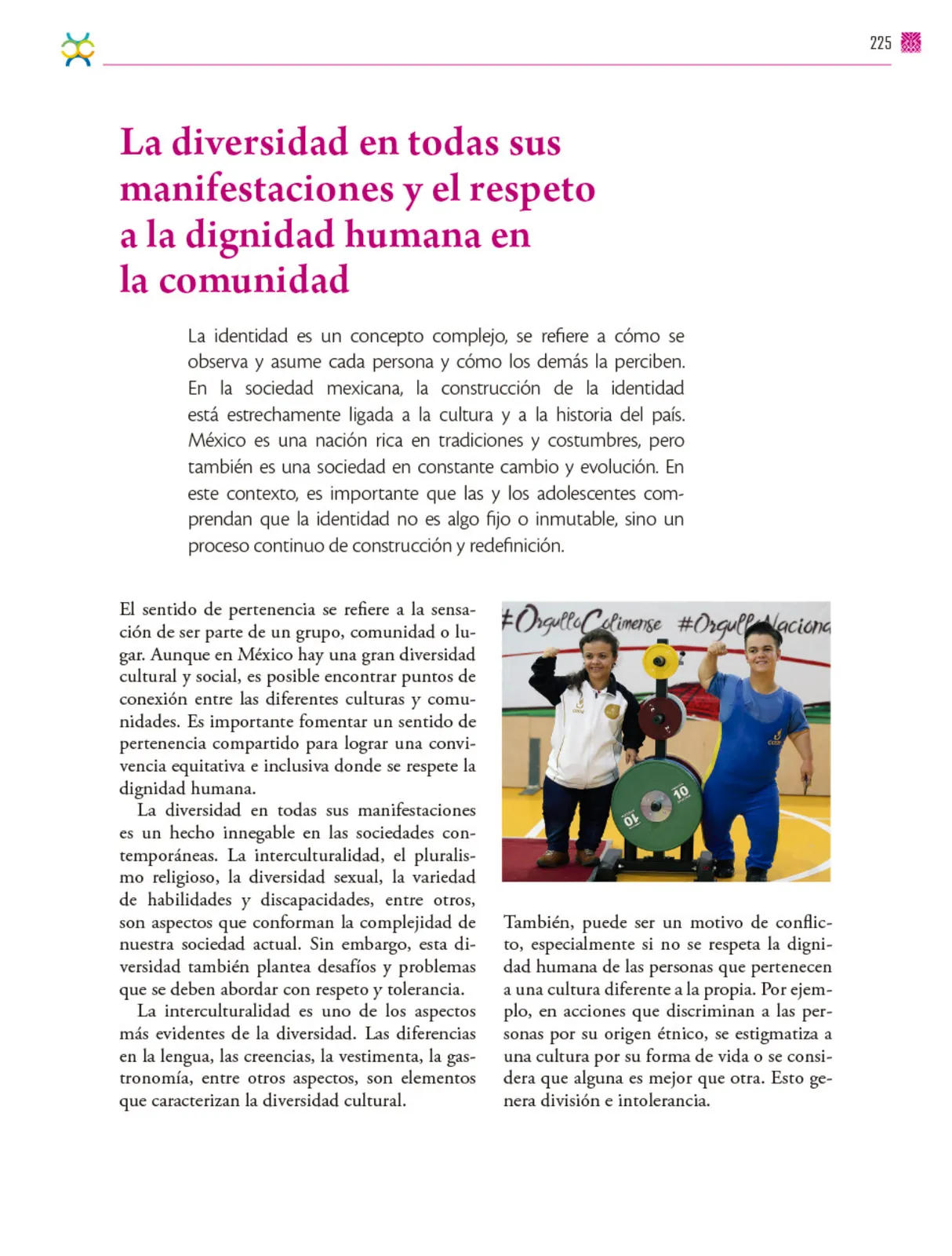 Página 226 de Colección Nanahuatzin. De lo humano y lo comunitario. Libro de Educación Secundaria Grado 3° Ciclo Escolar 2025 - 2026