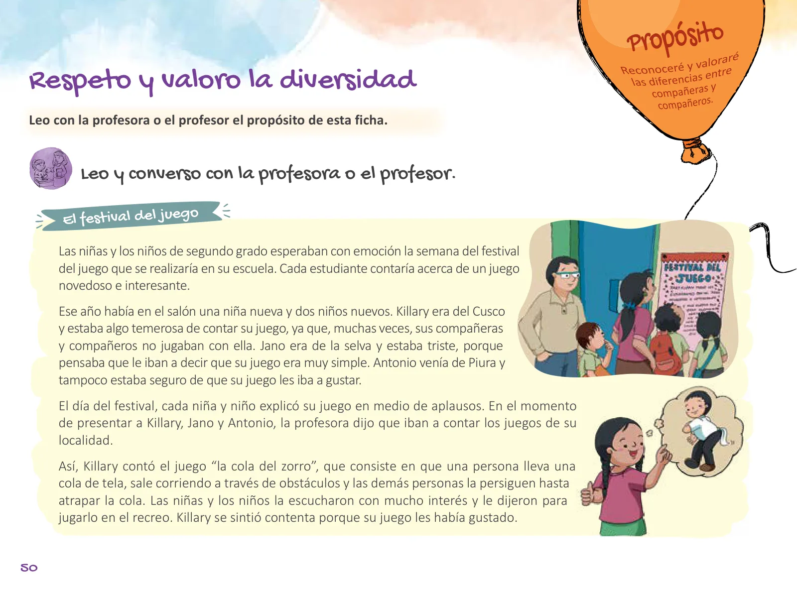 Página 52 de Cuadernillo de Tutoría 2 : segundo grado de Educación Primaria · 2021