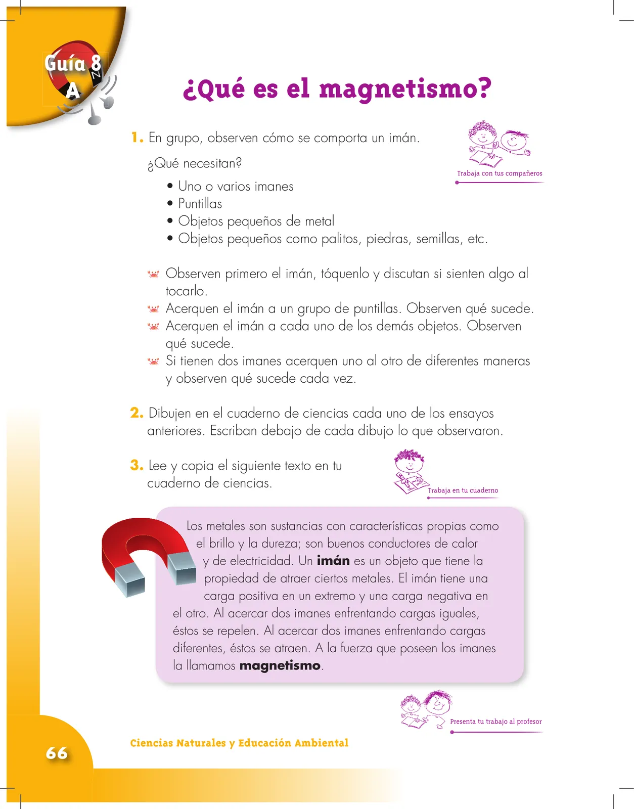 Página 66 de Ciencias Naturales 3° · Cartilla 01