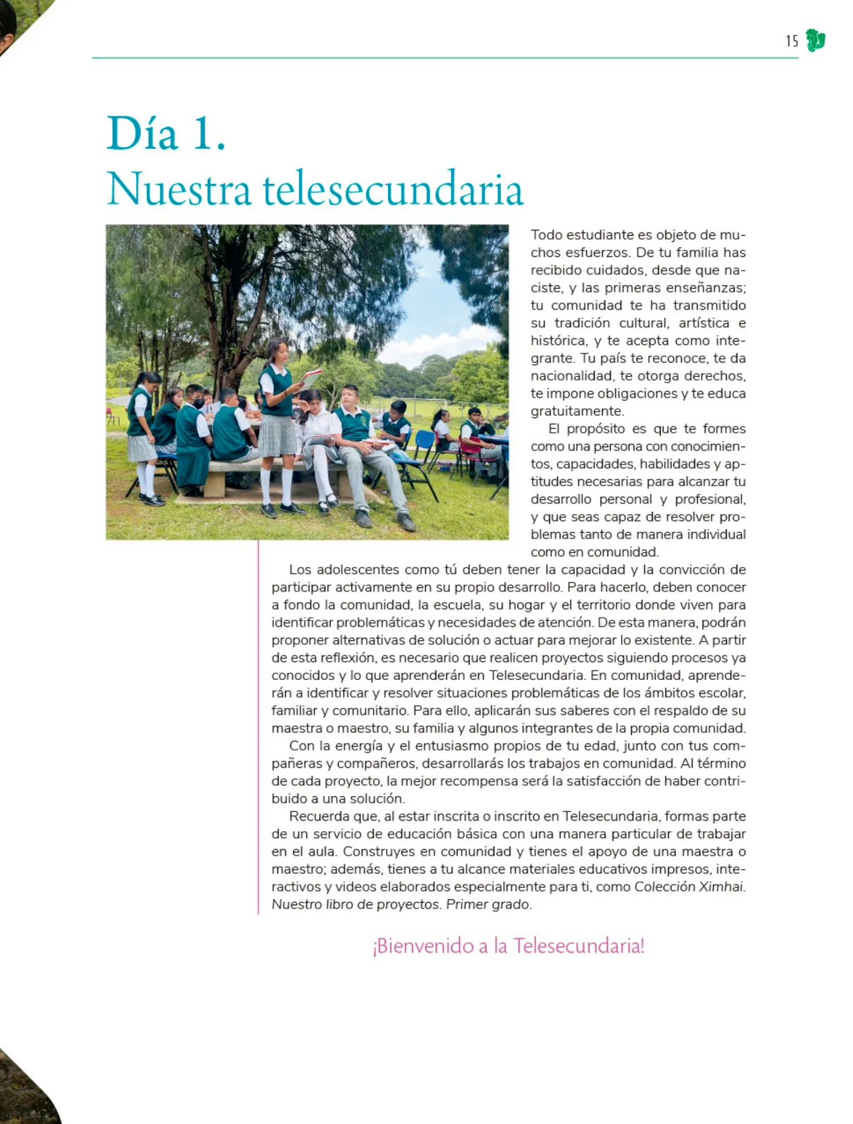 Miniatura página 16 de Colección Ximhai. Nuestro libro de Proyectos. Tomo I.   Libro de Educación Telesecundaria Grado 1°  Ciclo Escolar 2025 - 2026