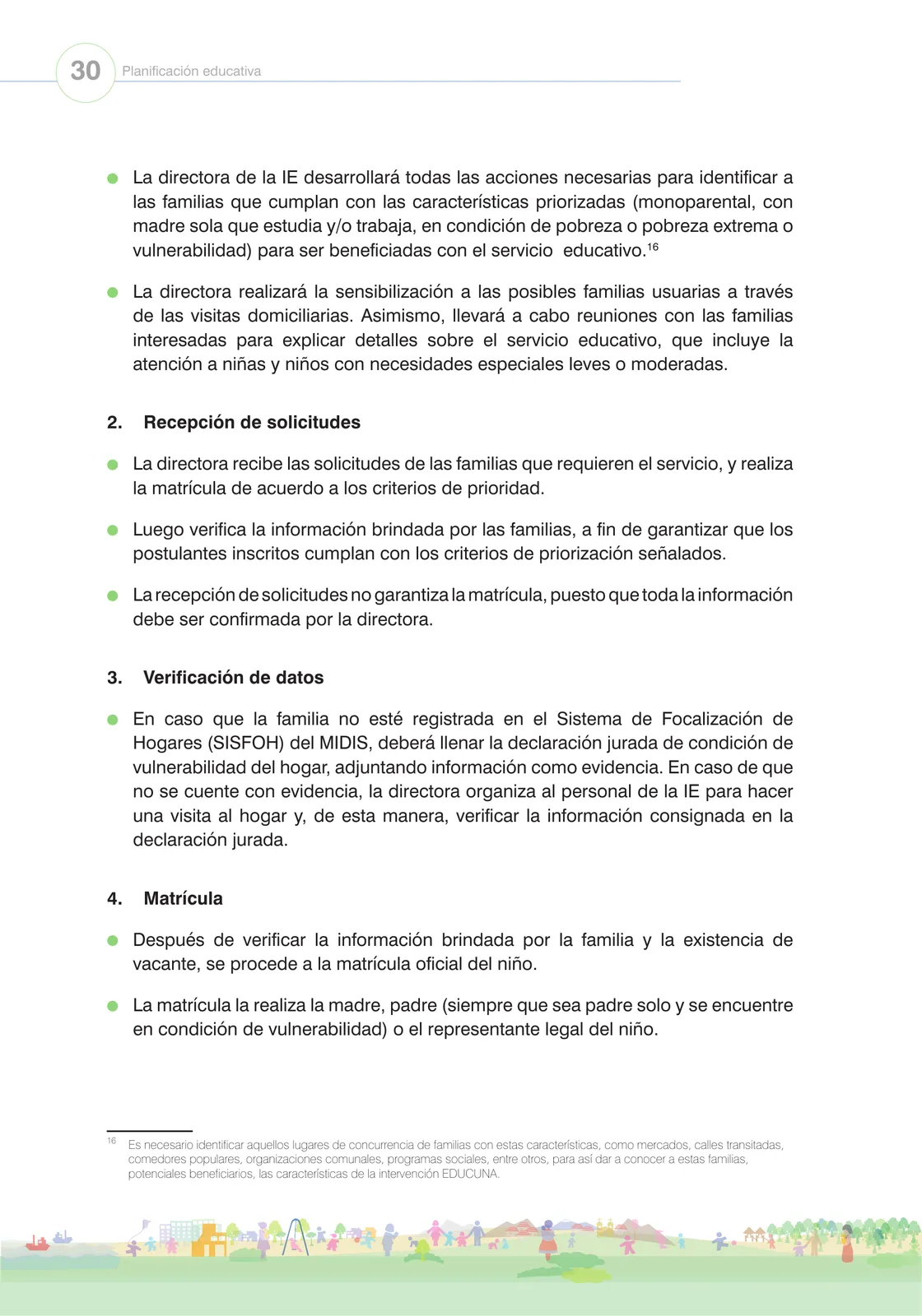 Miniatura página 32 de Orientaciones para el funcionamiento de las cunas y cunas jardín que brindan el servicio de educación y cuidado diurno con atención integral para niñas y niños de 12 a 36 meses : guía del servicio y protocolos · 2024