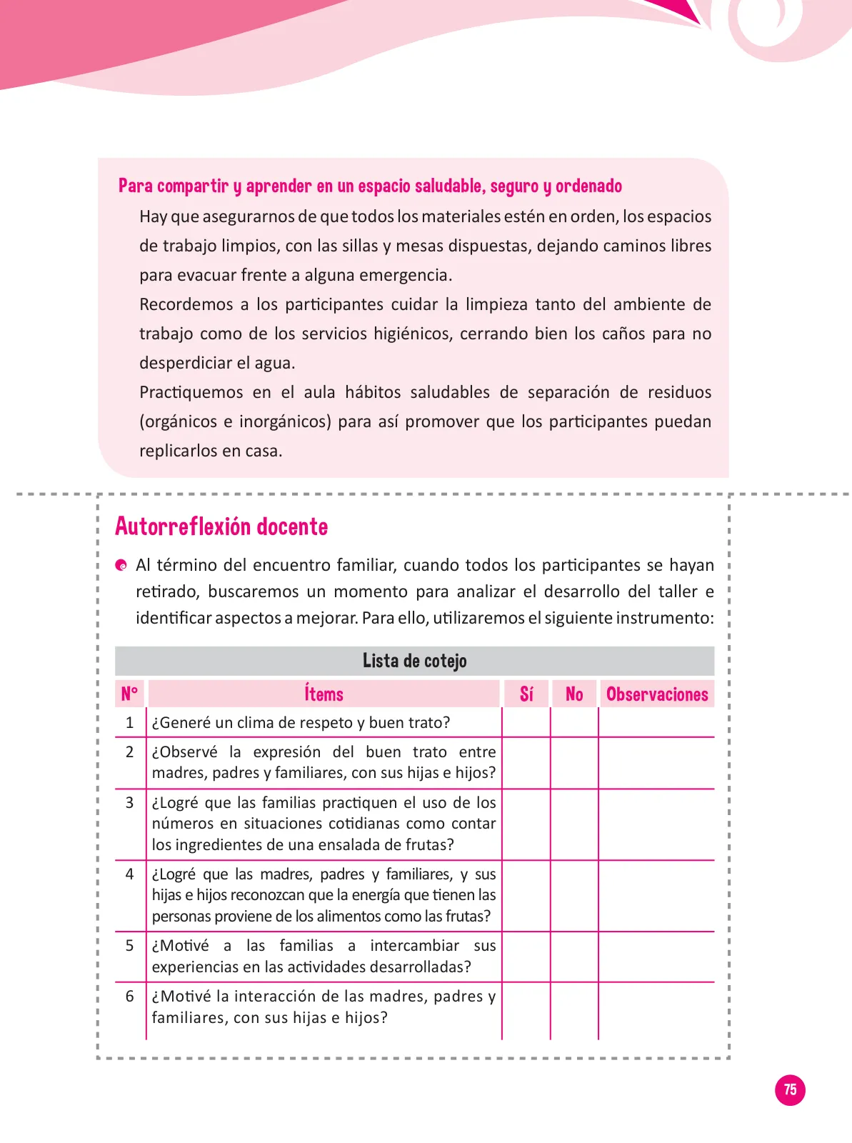 Página 77 de Guía para el trabajo docente con las familias del ciclo III de Primaria · 2016