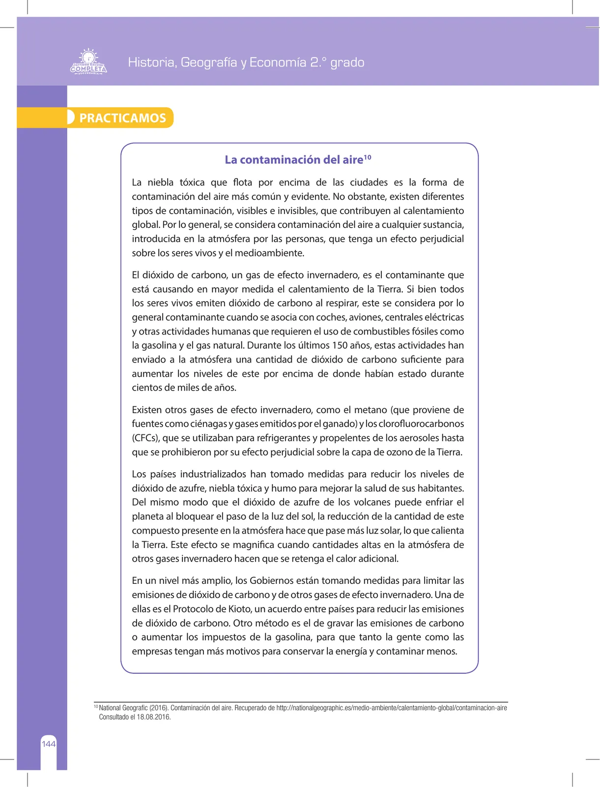 Página 144 de Historia, Geografía y Economía 2 : cuaderno de reforzamiento pedagógico - JEC · 2016