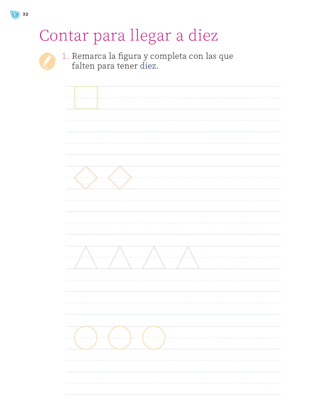 Página 33 de Múltiples lenguajes. Trazos y números.   Libro de Educación Primaria Grado 1°  Ciclo Escolar 2025 - 2026