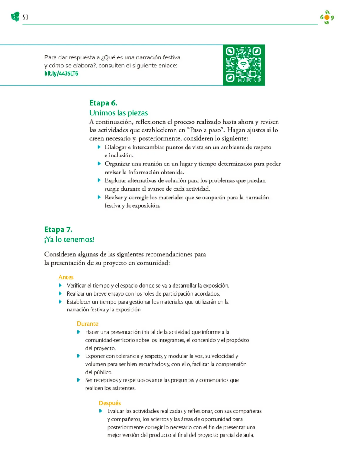 Página 51 de Colección Sk´asolil. Nuestro libro de Proyectos. Tomo I. Libro de Educación Telesecundaria Grado 2° Ciclo Escolar 2025 - 2026