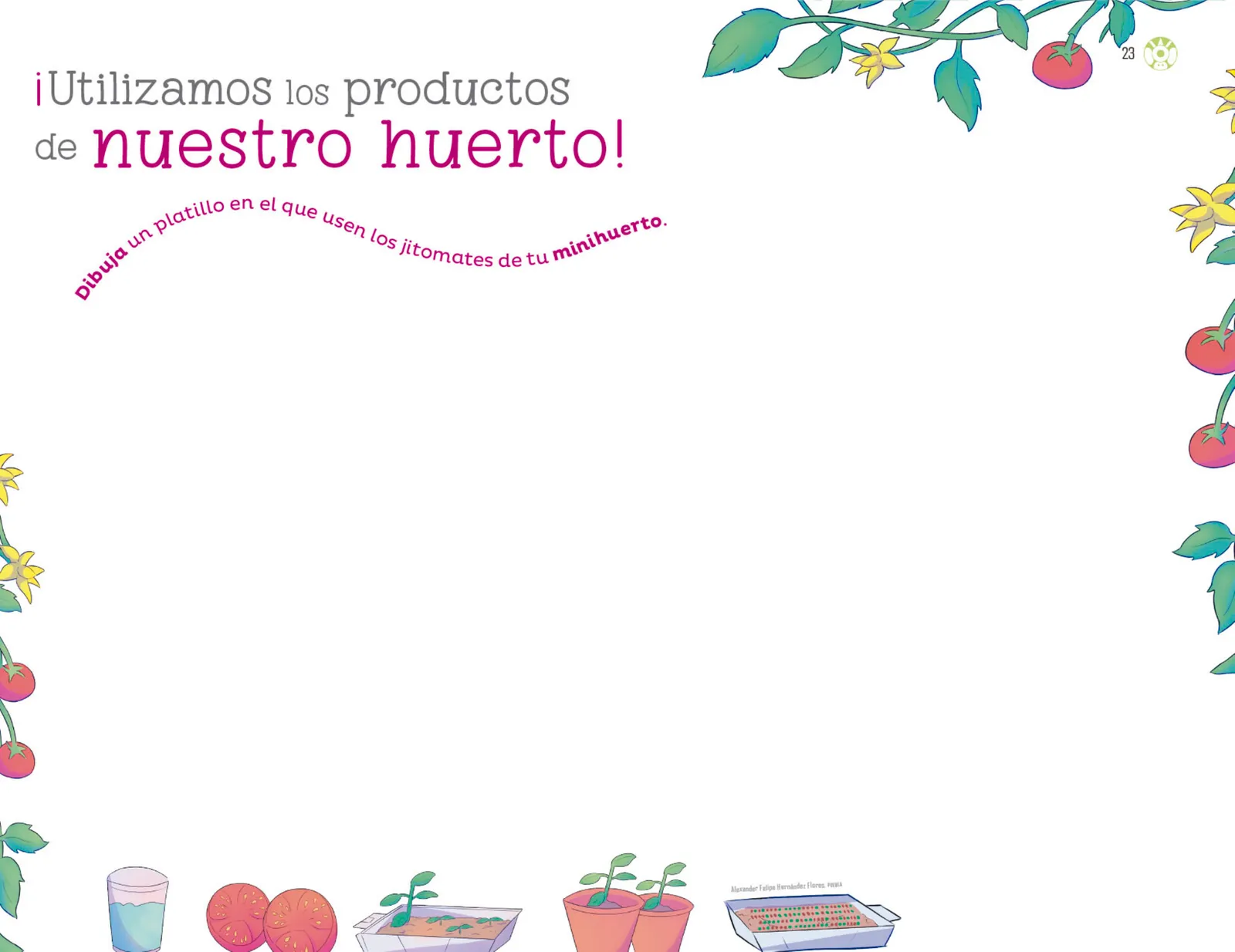 Página 24 de Explorar e imaginar con mi libro de Preescolar.   Libro de Educación Preescolar Grado 3°  Ciclo Escolar 2025 - 2026