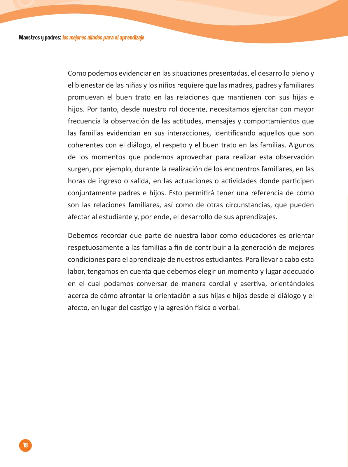 Miniatura página 20 de Guía para el trabajo docente con las familias del ciclo IV de Primaria · 2016