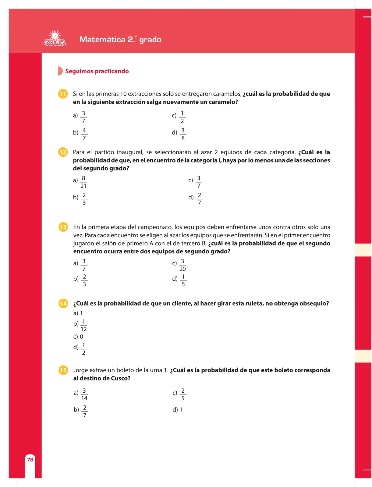 Miniatura página 78 de Matemática 2 : cuaderno de reforzamiento pedagógico - JEC · 2016