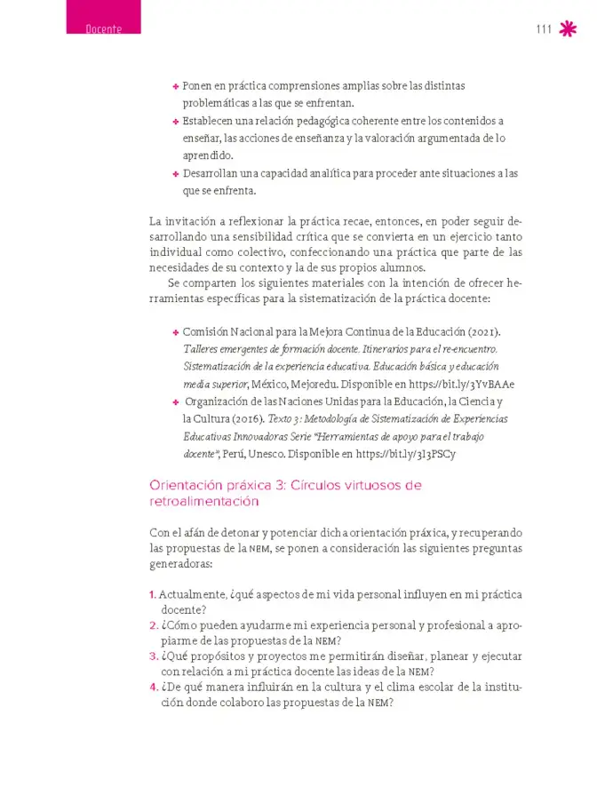 Página 112 de Un libro sin recetas para la maestra y el maestro. Fase 6. Libro de Educación Secundaria Grado 1°, 2°, 3° Ciclo Escolar 2025 - 2026