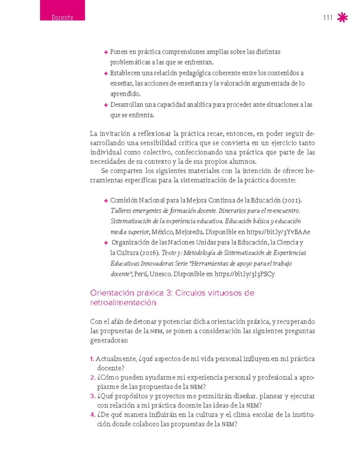 Miniatura página 112 de Un libro sin recetas para la maestra y el maestro. Fase 6.  Libro de Educación Secundaria Grado 1°, 2°, 3°  Ciclo Escolar 2025 - 2026