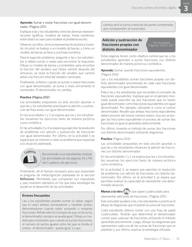 Página 43 de Matemática – Quinto Básico | Texto del Estudiante MINEDUC – Descargar PDF · 2024