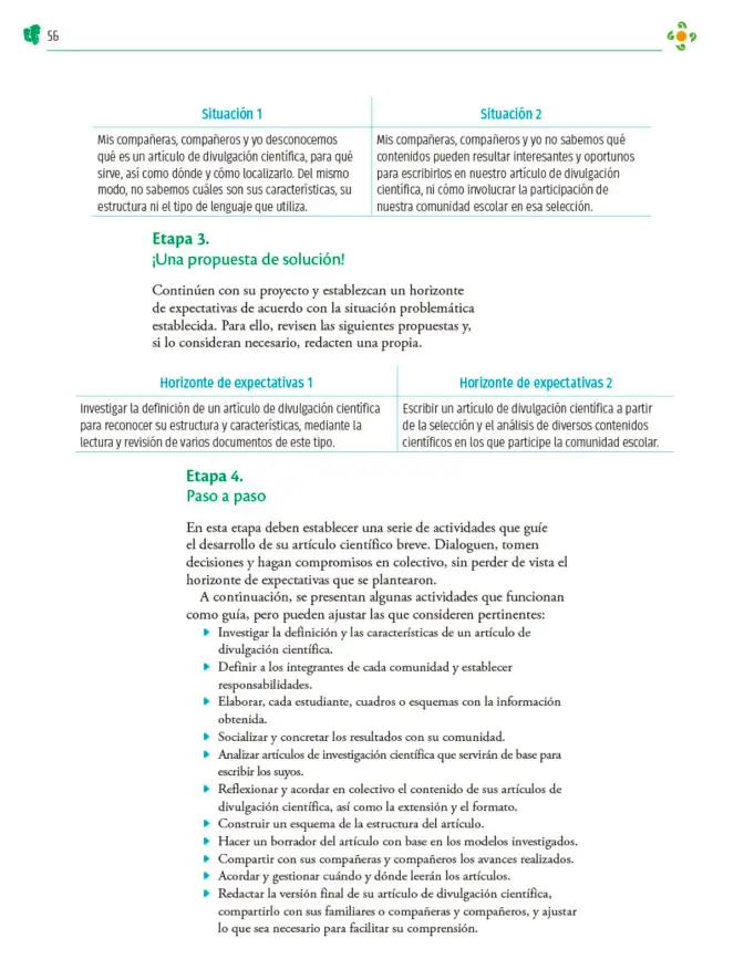 Página 57 de Colección Nanahuatzin. Nuestro libro de Proyectos. Tomo III. Libro de Educación Telesecundaria Grado 3° Ciclo Escolar 2025 - 2026