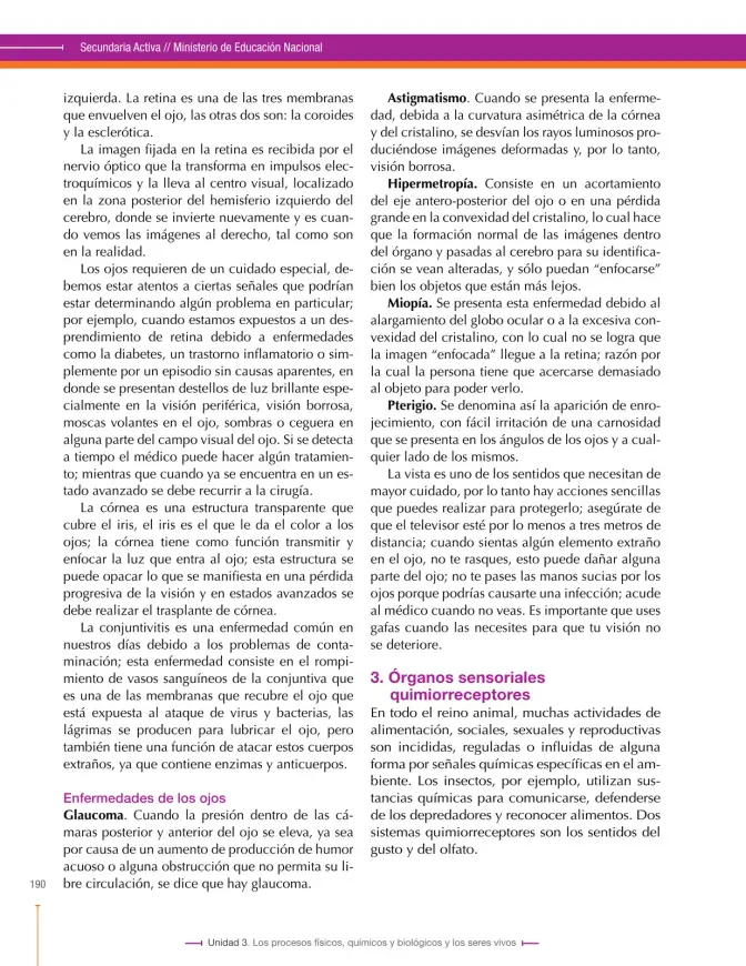 Página 190 de Ciencias Naturales 8° · Secundaria Activa