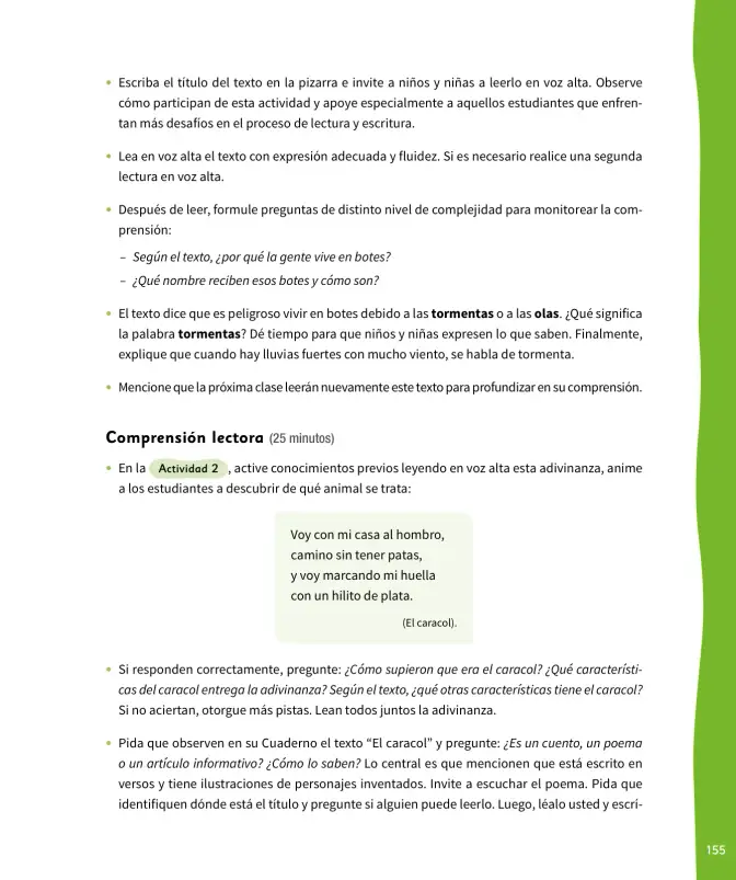 Página 156 de Lenguaje y Comunicación – Primero Básico | Texto del Estudiante MINEDUC – Descargar PDF · 2024