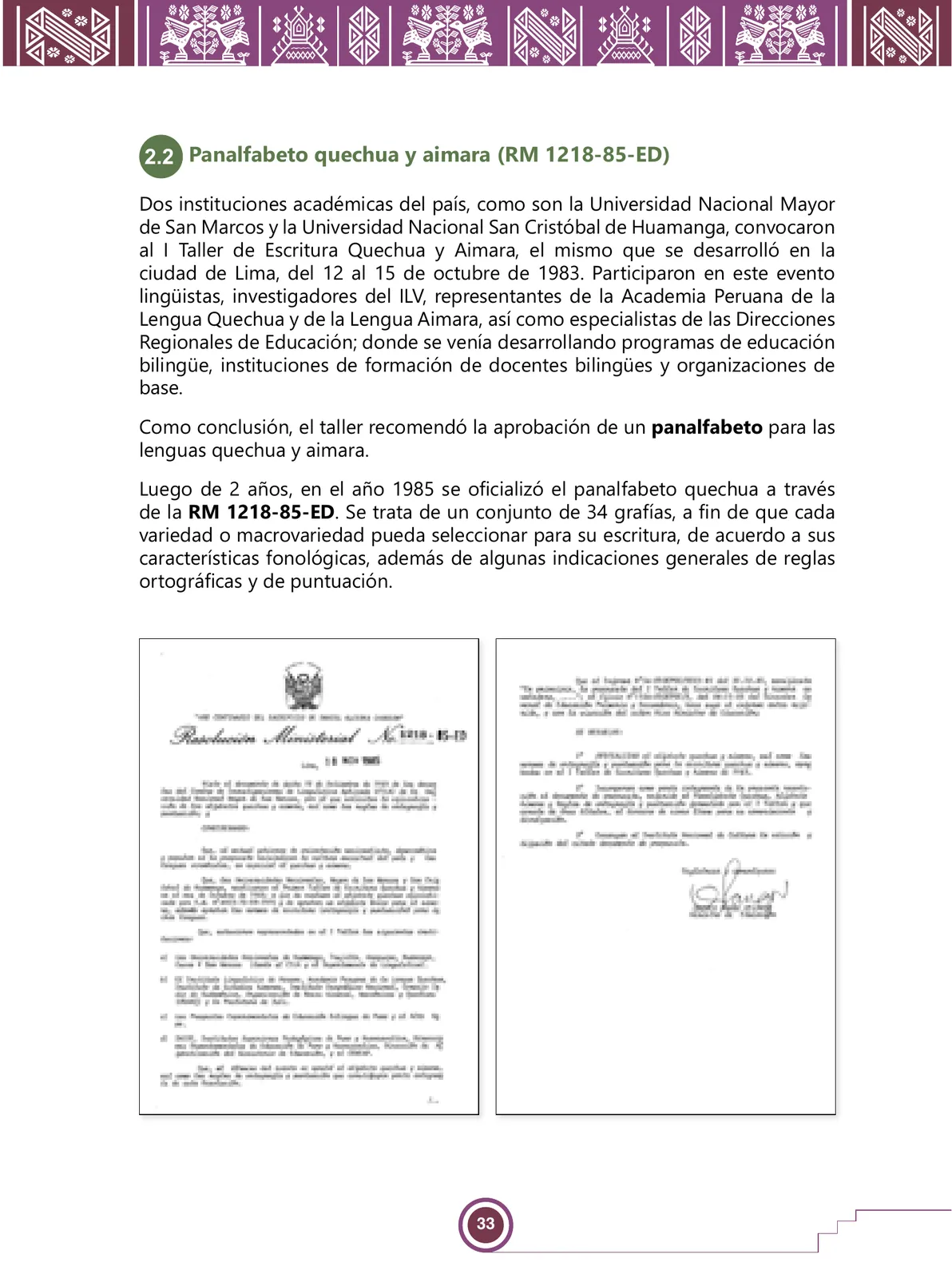 Página 35 de Urin Qichwa Qillqay Yachana Mayt'u = Manual de escritura quechua sureño · 2021