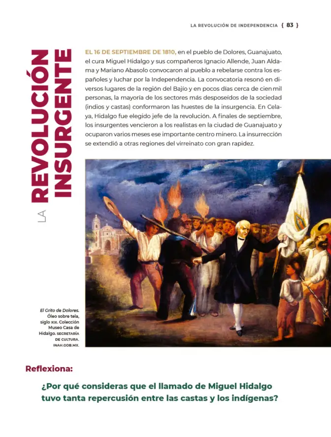 Página 84 de Historia del pueblo mexicano. Libro de Educación Secundaria Grado 1° Ciclo Escolar 2025 - 2026