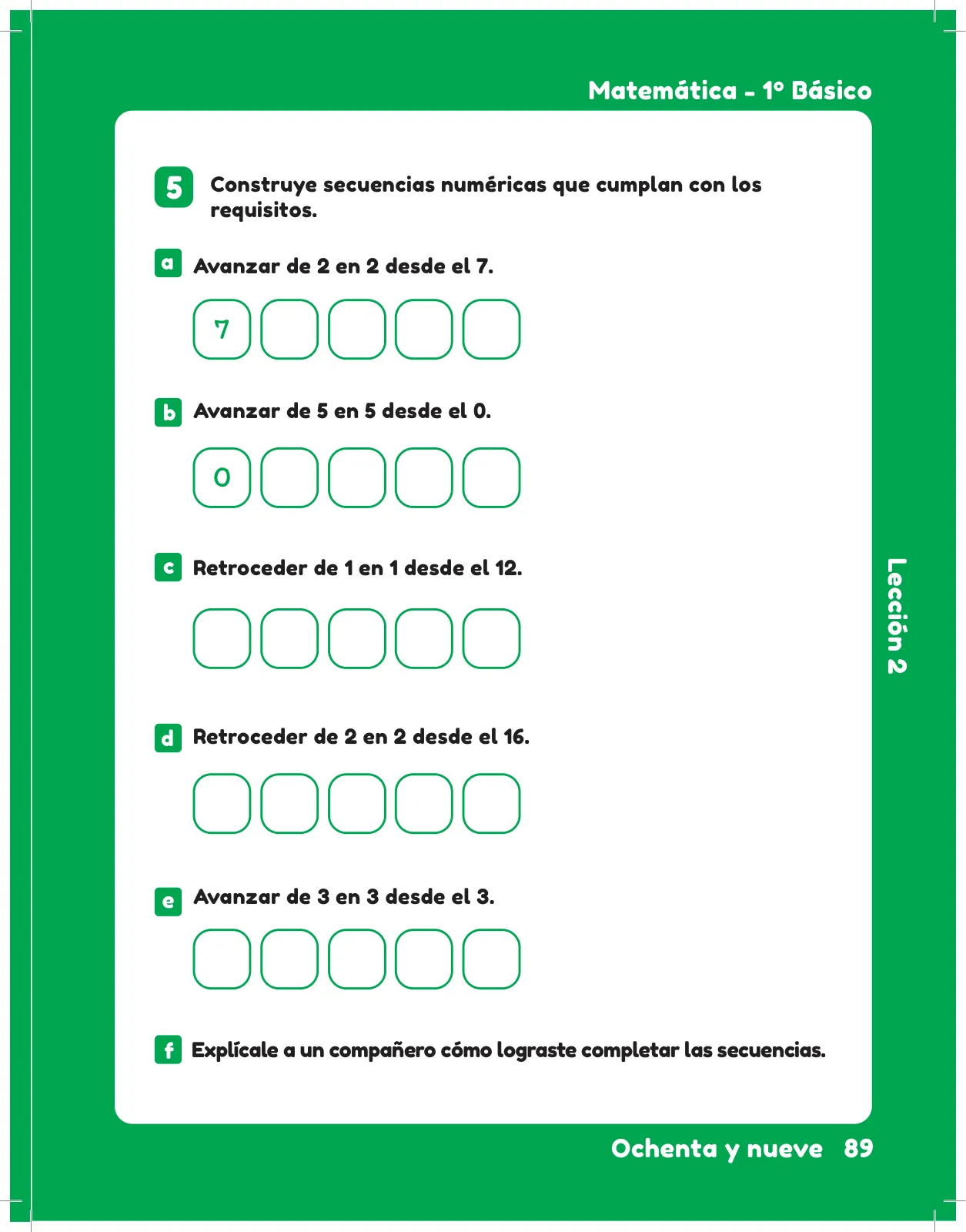 Página 91 de Matemática – Segundo Básico | Texto del Estudiante MINEDUC – Descargar PDF · 2024