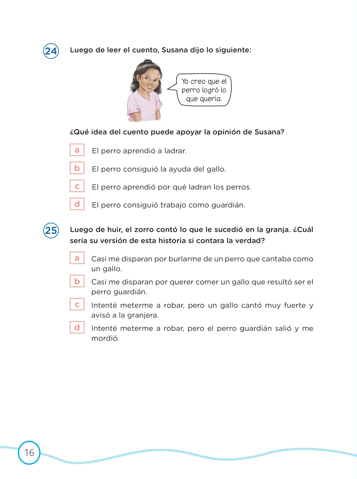 Página 16 de Kit de evaluación Salida Demostrando lo que aprendimos : Comunicación, tercer trimestre, ﻿Cuarto grado - Primaria · 2019