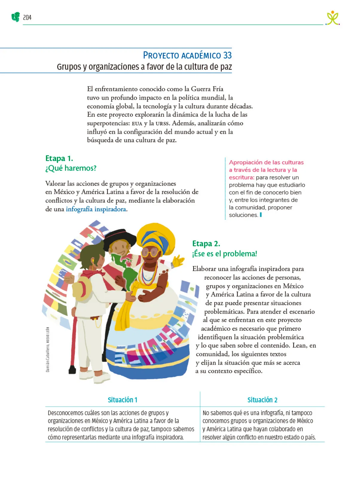 Página 205 de Colección Nanahuatzin. Nuestro libro de Proyectos.  Tomo III.  Libro de Educación Telesecundaria Grado 3°  Ciclo Escolar 2025 - 2026