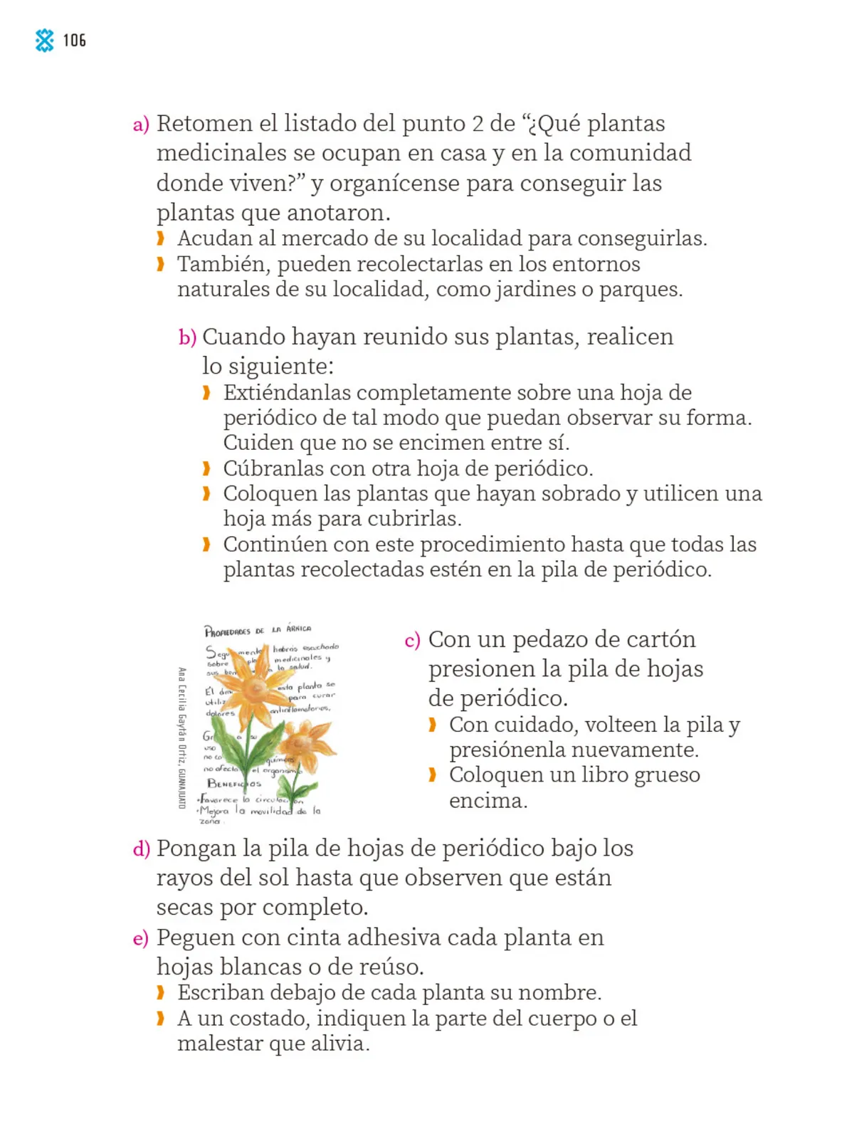 Página 107 de Proyectos Comunitarios. Libro de Educación Primaria Grado 1° Ciclo Escolar 2025 - 2026