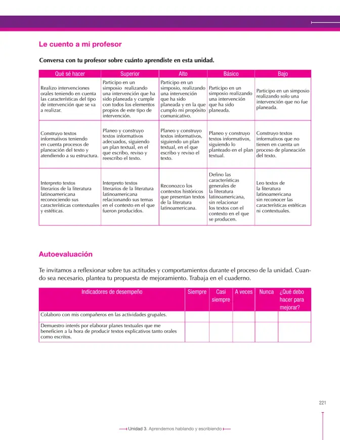 Página 221 de Lenguaje 9° · Secundaria Activa
