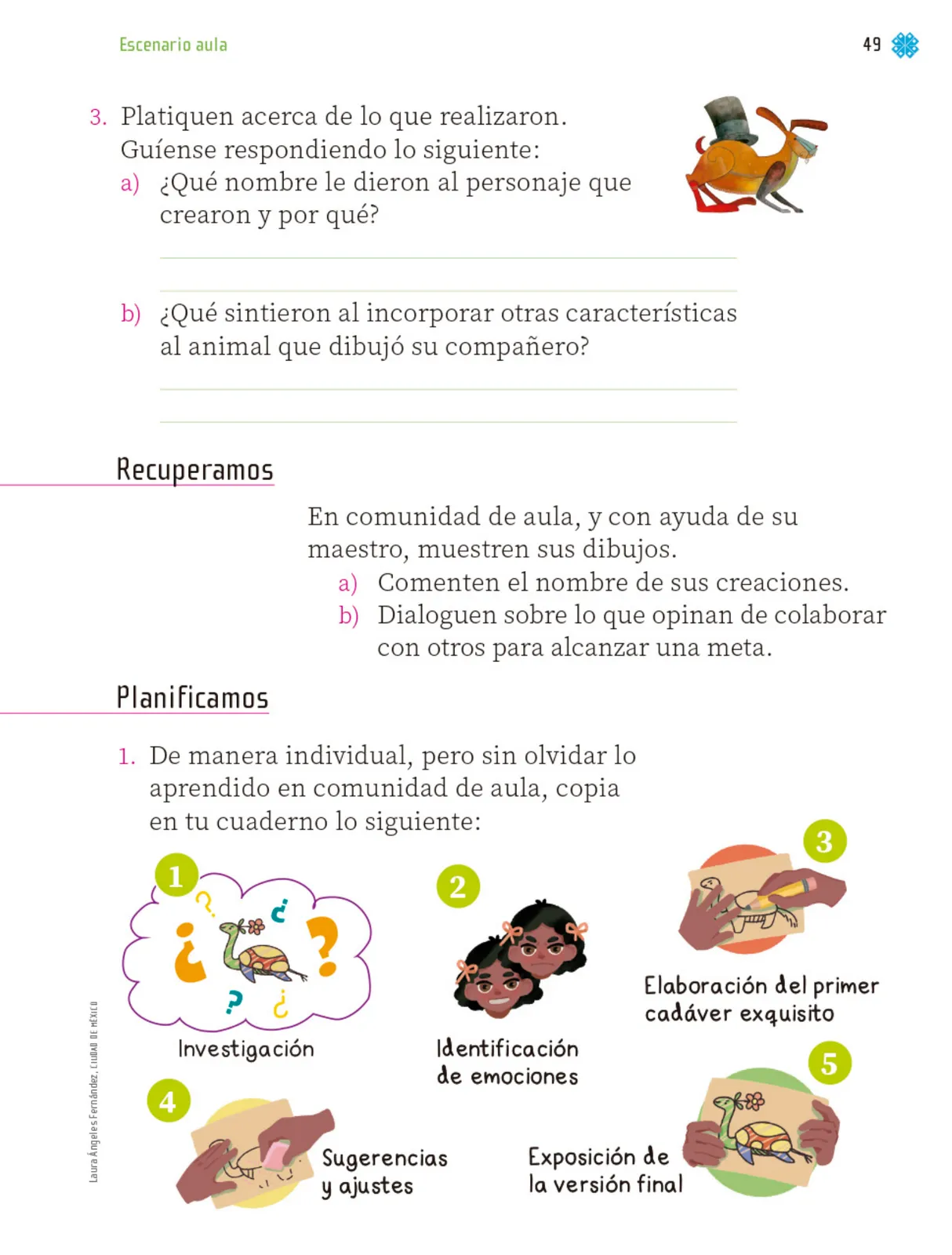 Página 50 de Proyectos de Aula. Libro de Educación Primaria Grado 1° Ciclo Escolar 2025 - 2026