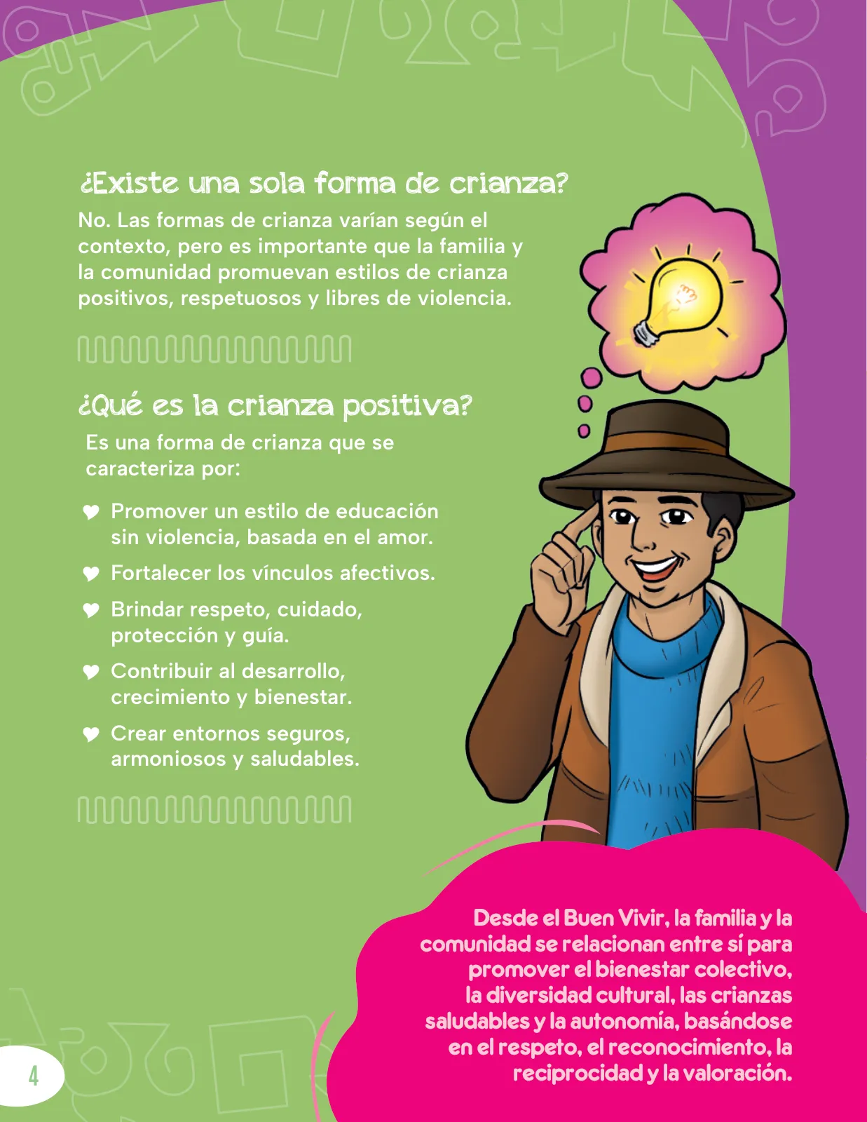 Página 6 de Cartilla de prevención y protección frente a la violencia para familias : Primaria Multigrado Monolingüe y Modelos de Servicio Educativo en el Ámbito Rural · 2024
