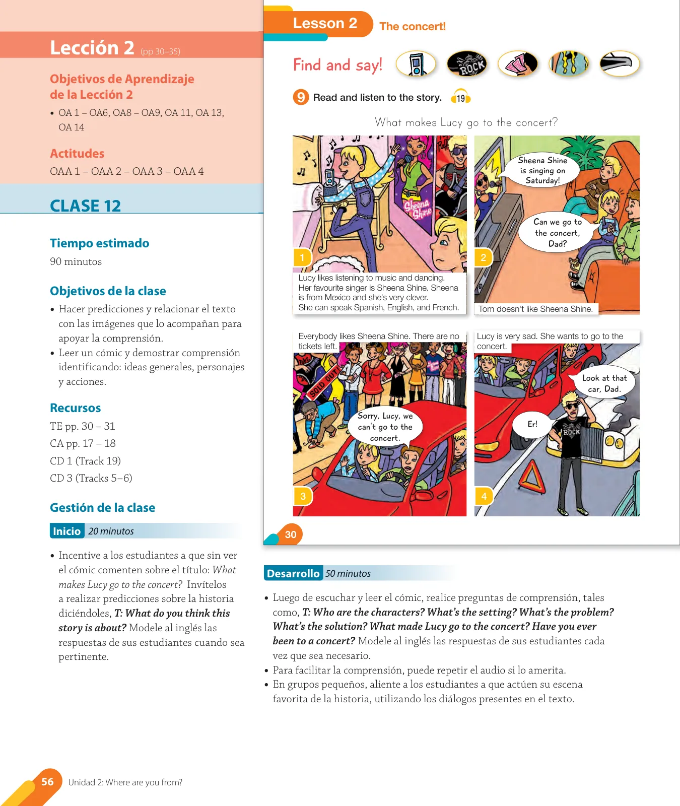Página 58 de Inglés – Cuarto Básico | Texto del Estudiante MINEDUC – Descargar PDF · 2024